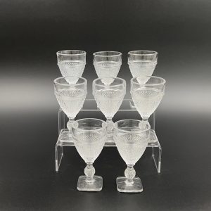 Vintage Art Deco Wine Glasses Set: Cambridge Mt. Vernon, 1930s Hollywood Regency