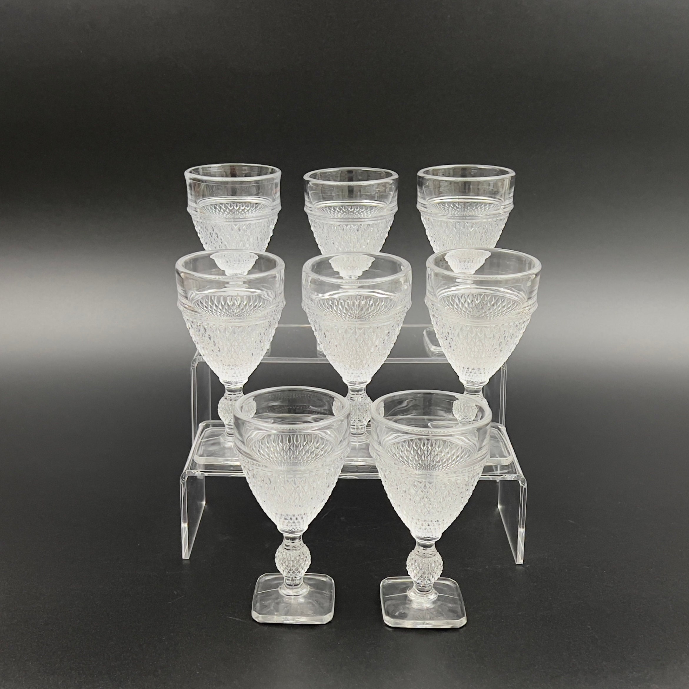 Vintage Art Deco Wine Glasses Set: Cambridge Mt. Vernon, 1930s Hollywood Regency