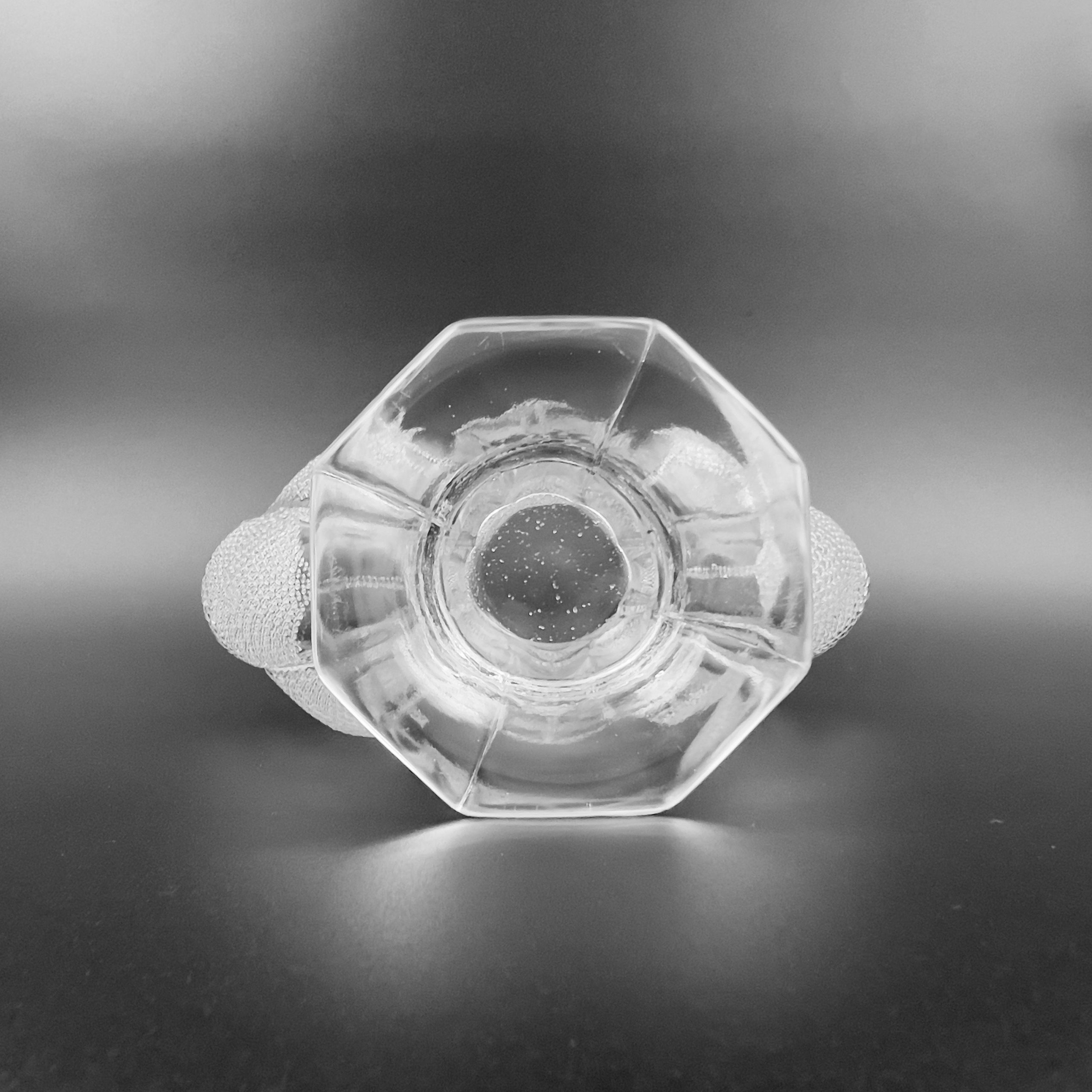 Vintage L.E. Smith Thousand Eyes Clear Glass Fan Vase - Image 11