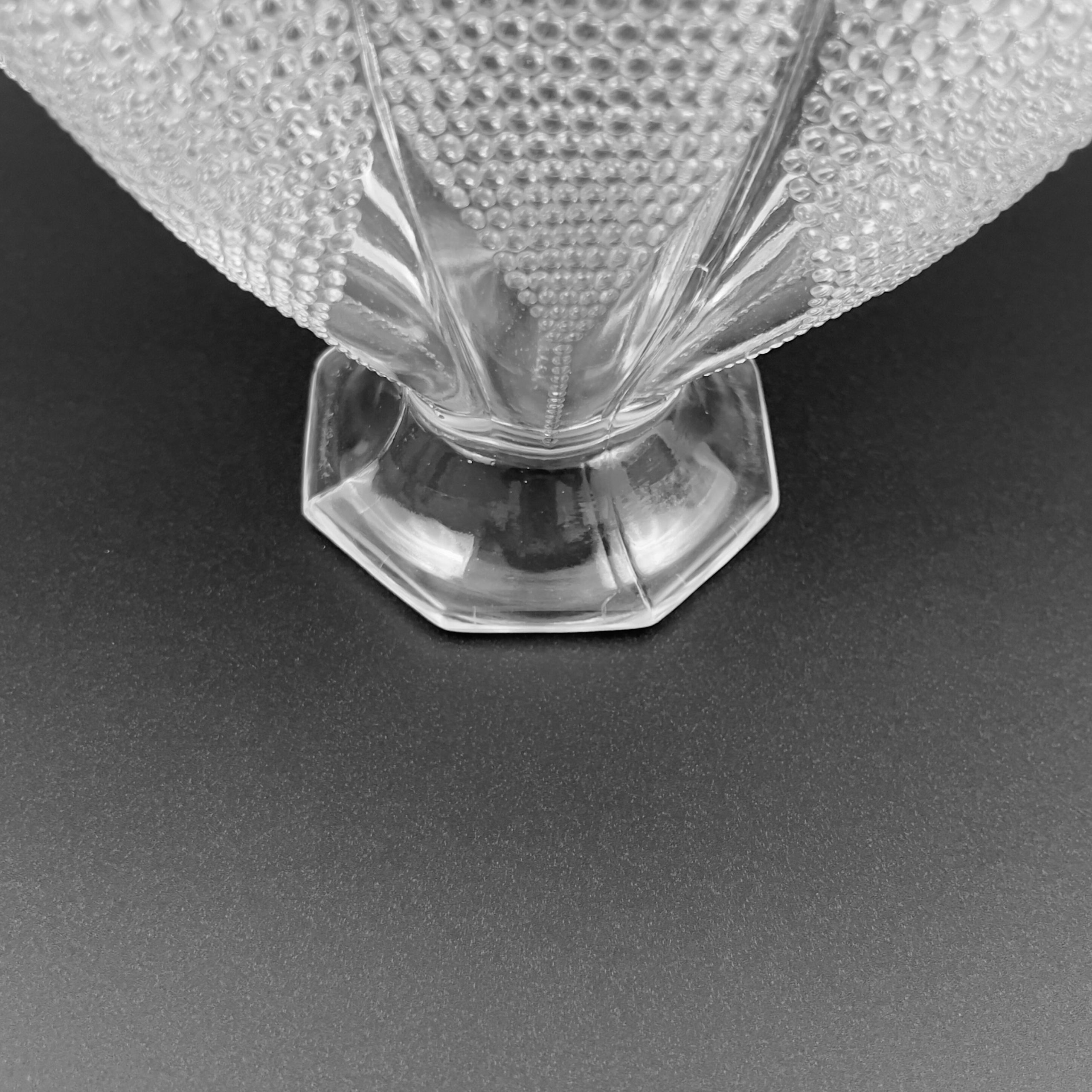 Vintage L.E. Smith Thousand Eyes Clear Glass Fan Vase - Image 9