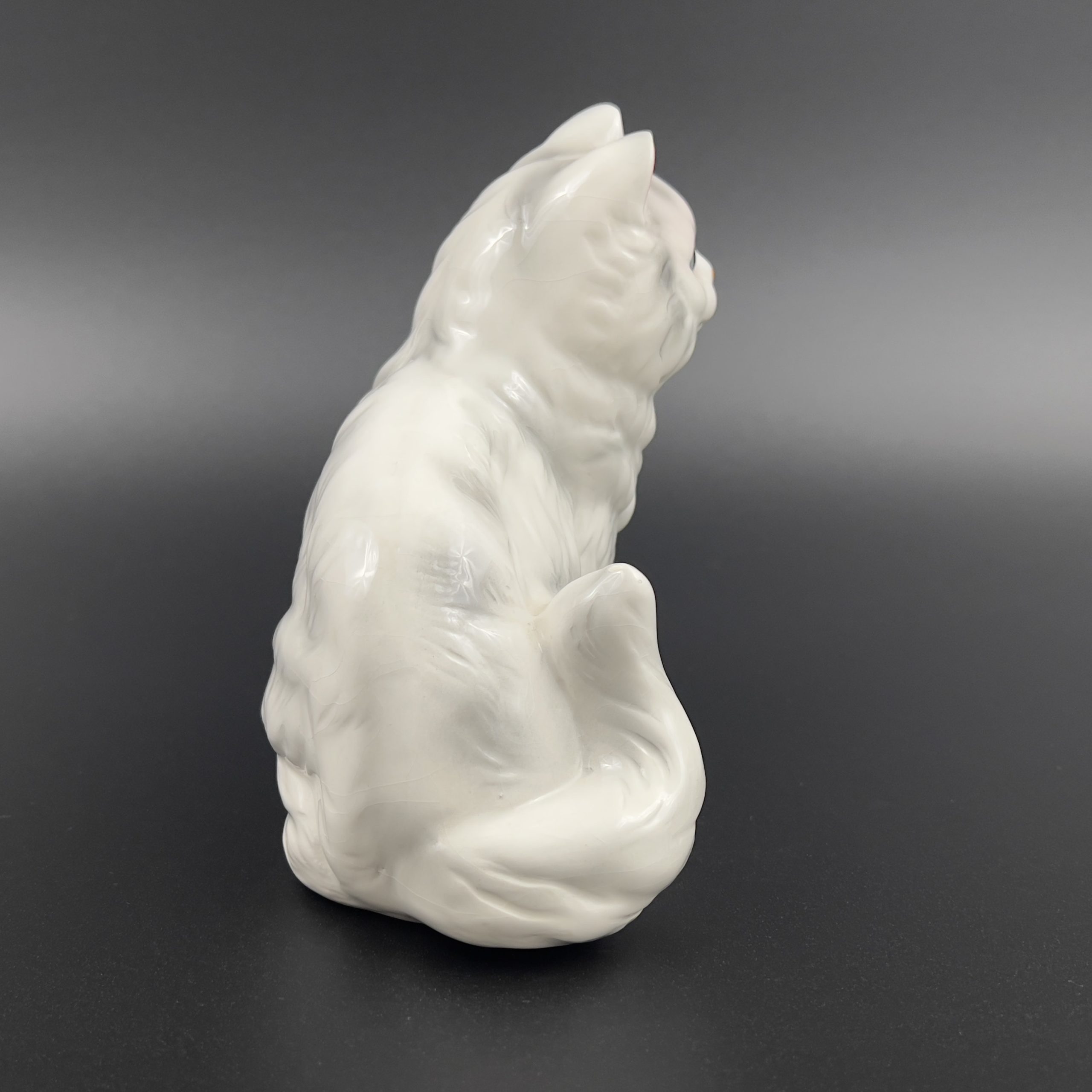 Vintage White Persian Cat Figurine: Andrea by Sadek Porcelain Statue - Image 6