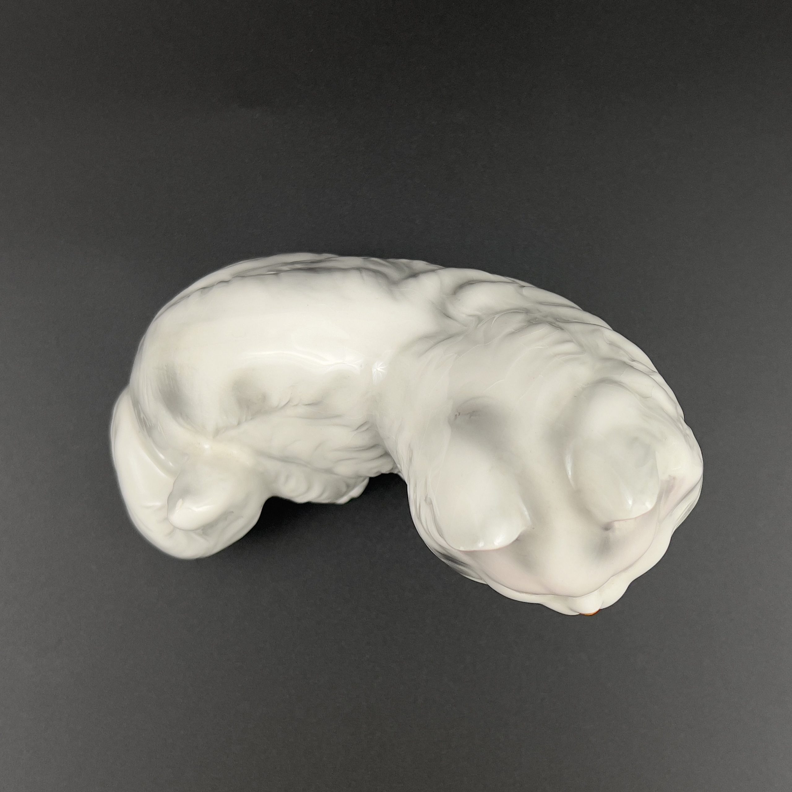 Vintage White Persian Cat Figurine: Andrea by Sadek Porcelain Statue - Image 8