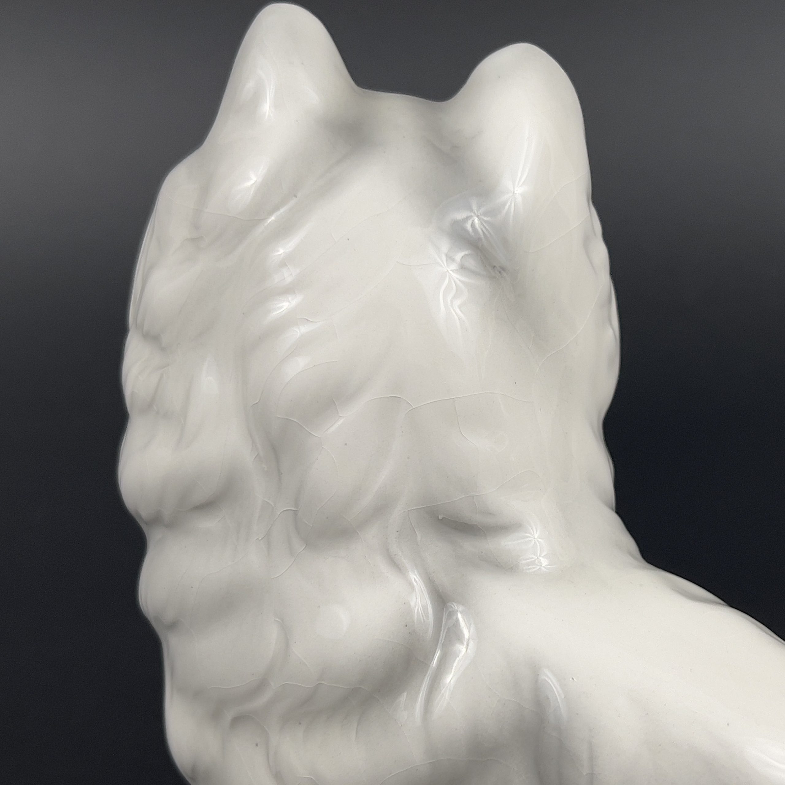 Vintage White Persian Cat Figurine: Andrea by Sadek Porcelain Statue - Image 11