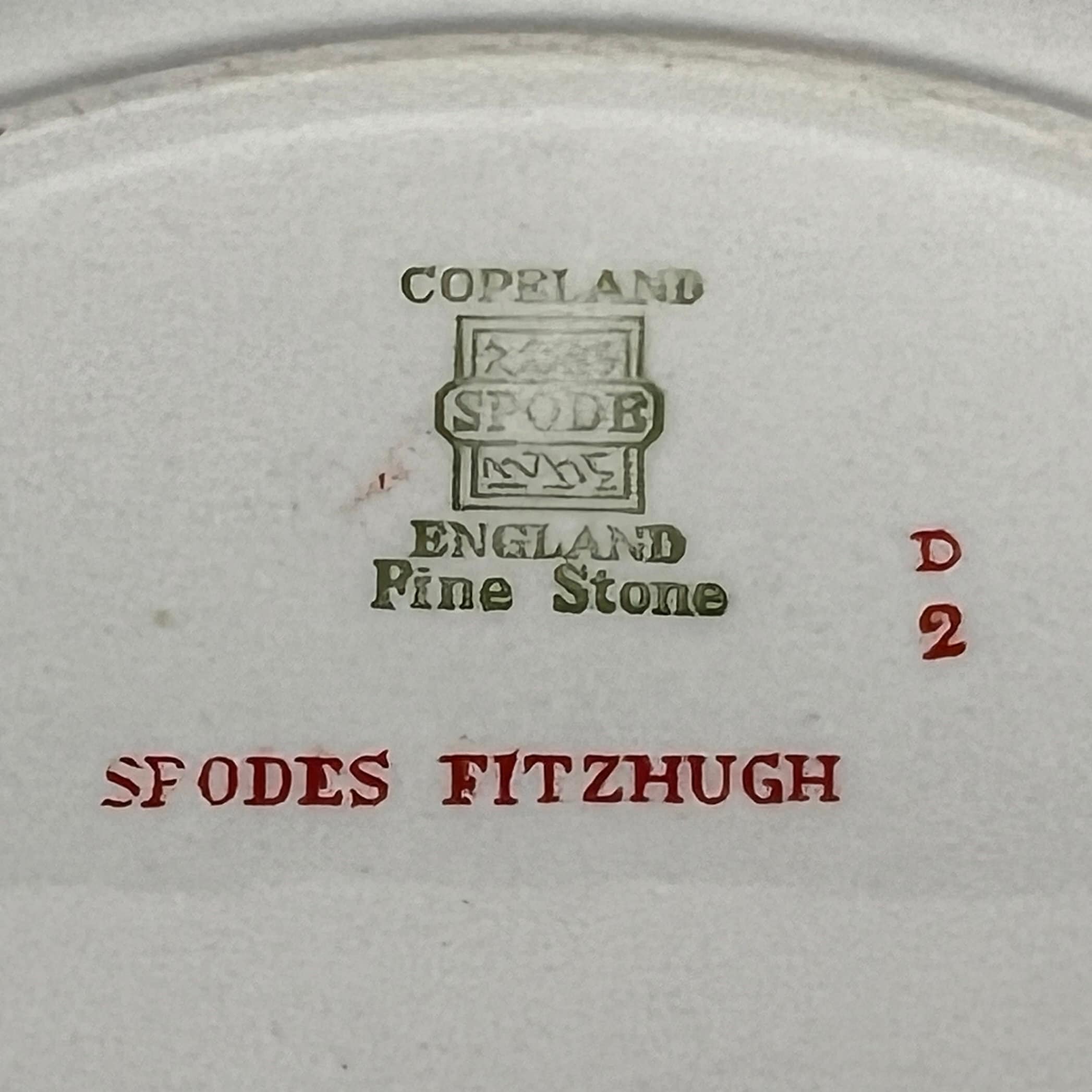 Vintage Spode Fitzhugh Red Plate: Chinoiserie Scalloped Dinner Plate - Image 11