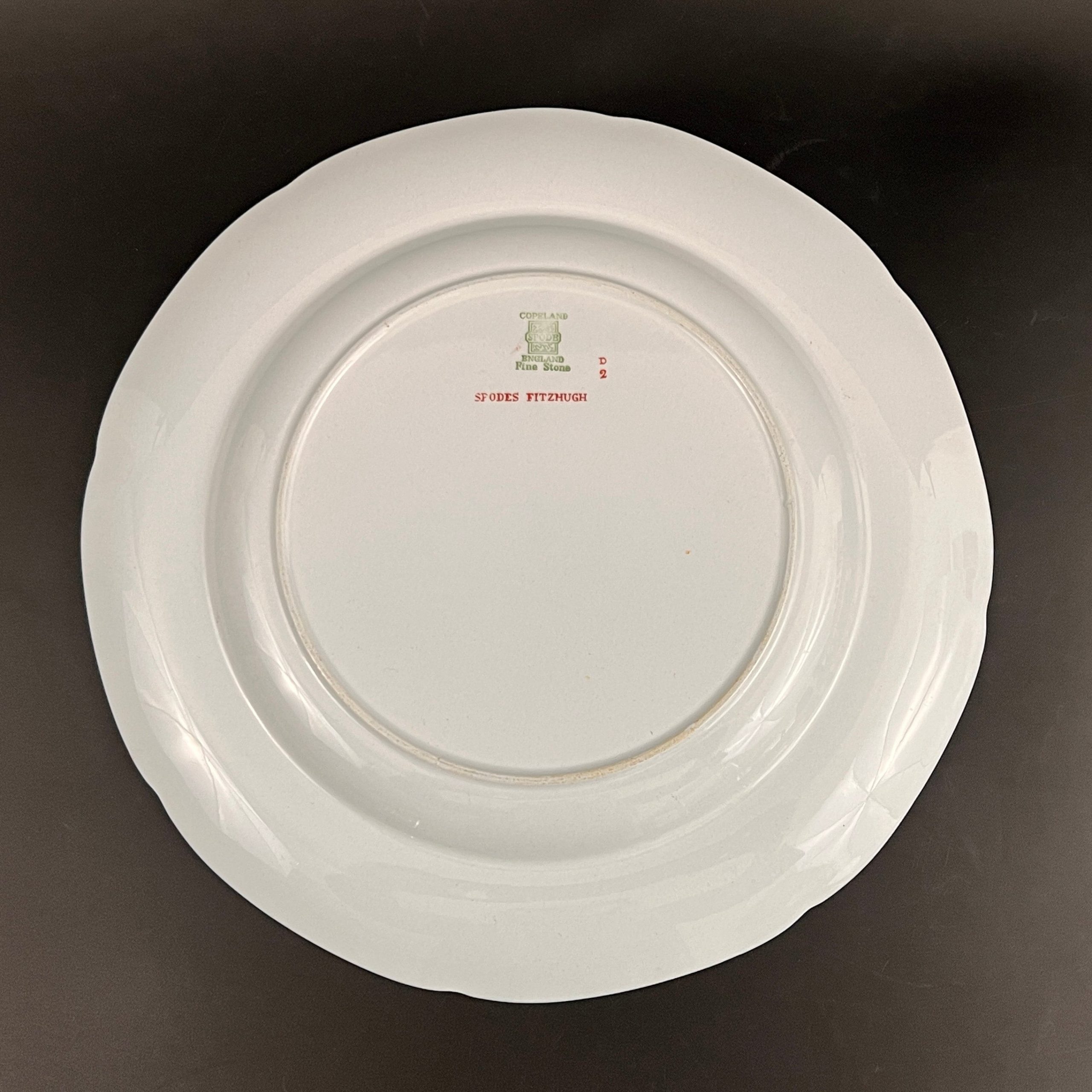 Vintage Spode Fitzhugh Red Plate: Chinoiserie Scalloped Dinner Plate - Image 10