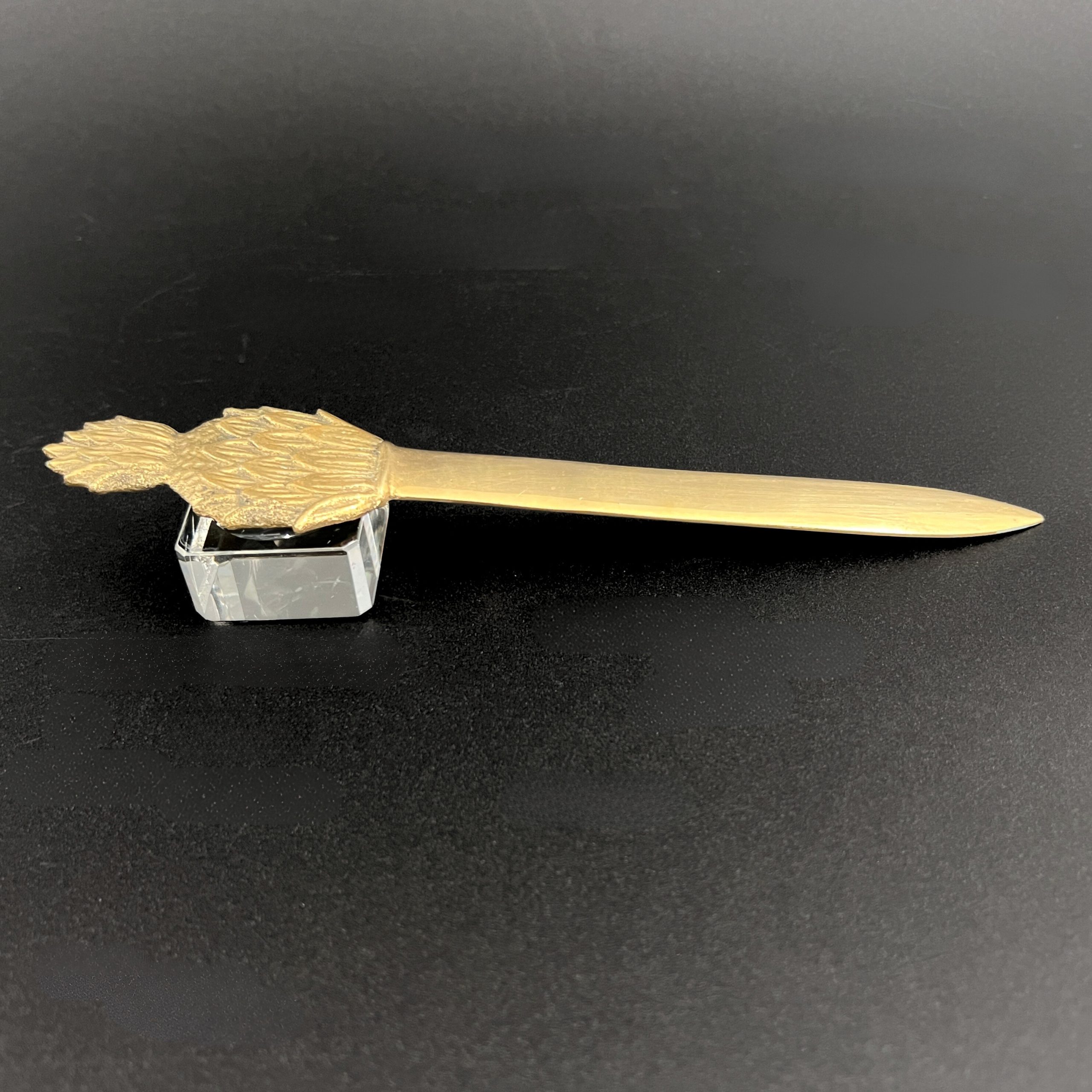 Vintage Brass Pineapple Letter Opener: Engraved Golf Award Decor - Image 9