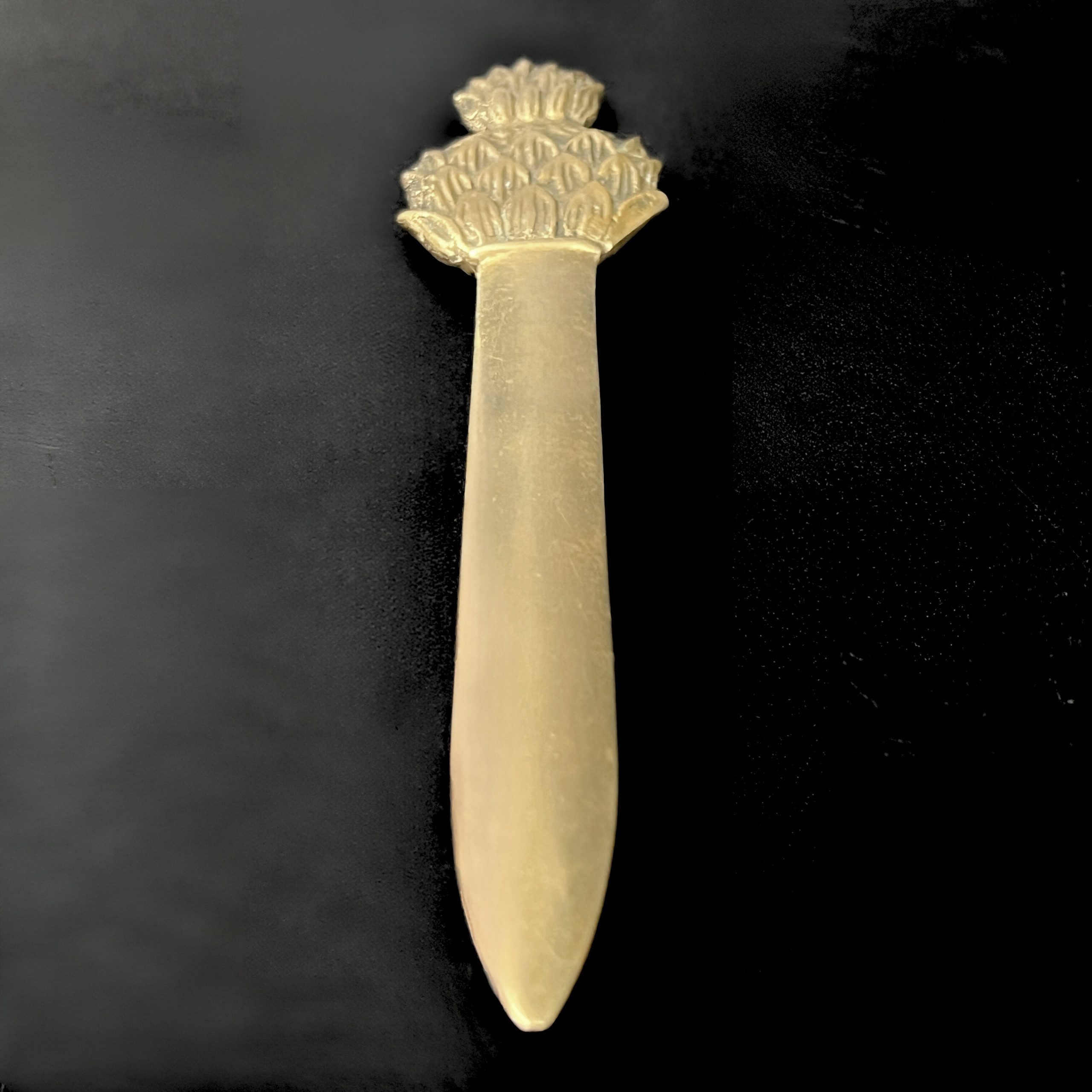 Vintage Brass Pineapple Letter Opener: Engraved Golf Award Decor - Image 4