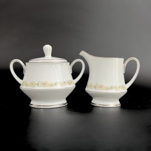 Vintage Noritake Trilby Cream and Sugar Set: Mid-Century Daisy Pattern
