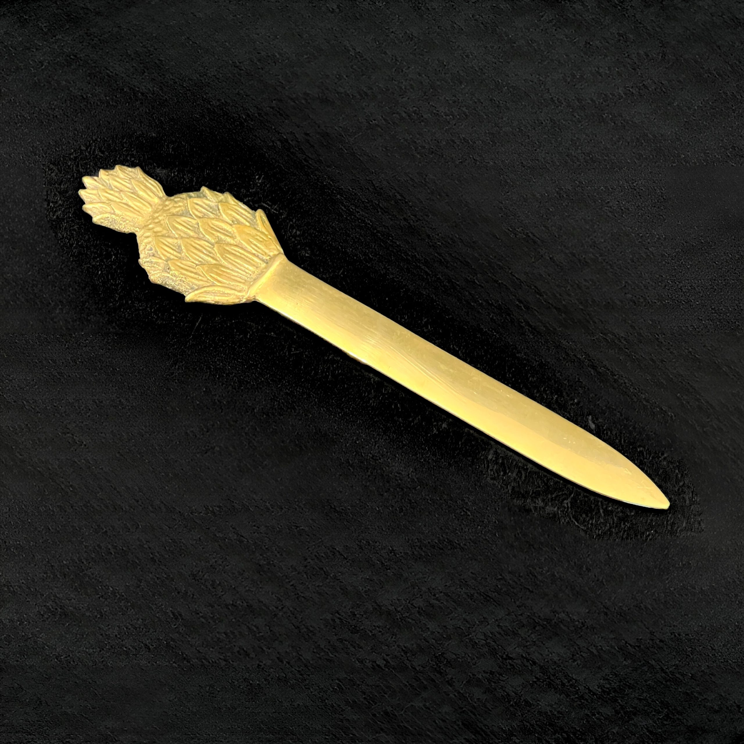 Vintage Brass Pineapple Letter Opener: Engraved Golf Award Decor - Image 8