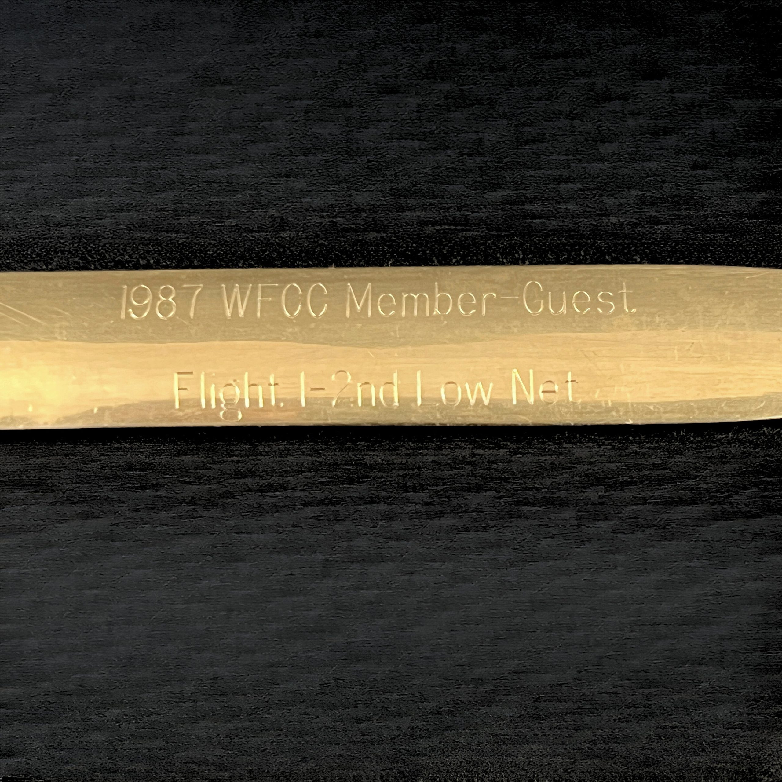 Vintage Brass Pineapple Letter Opener: Engraved Golf Award Decor - Image 11