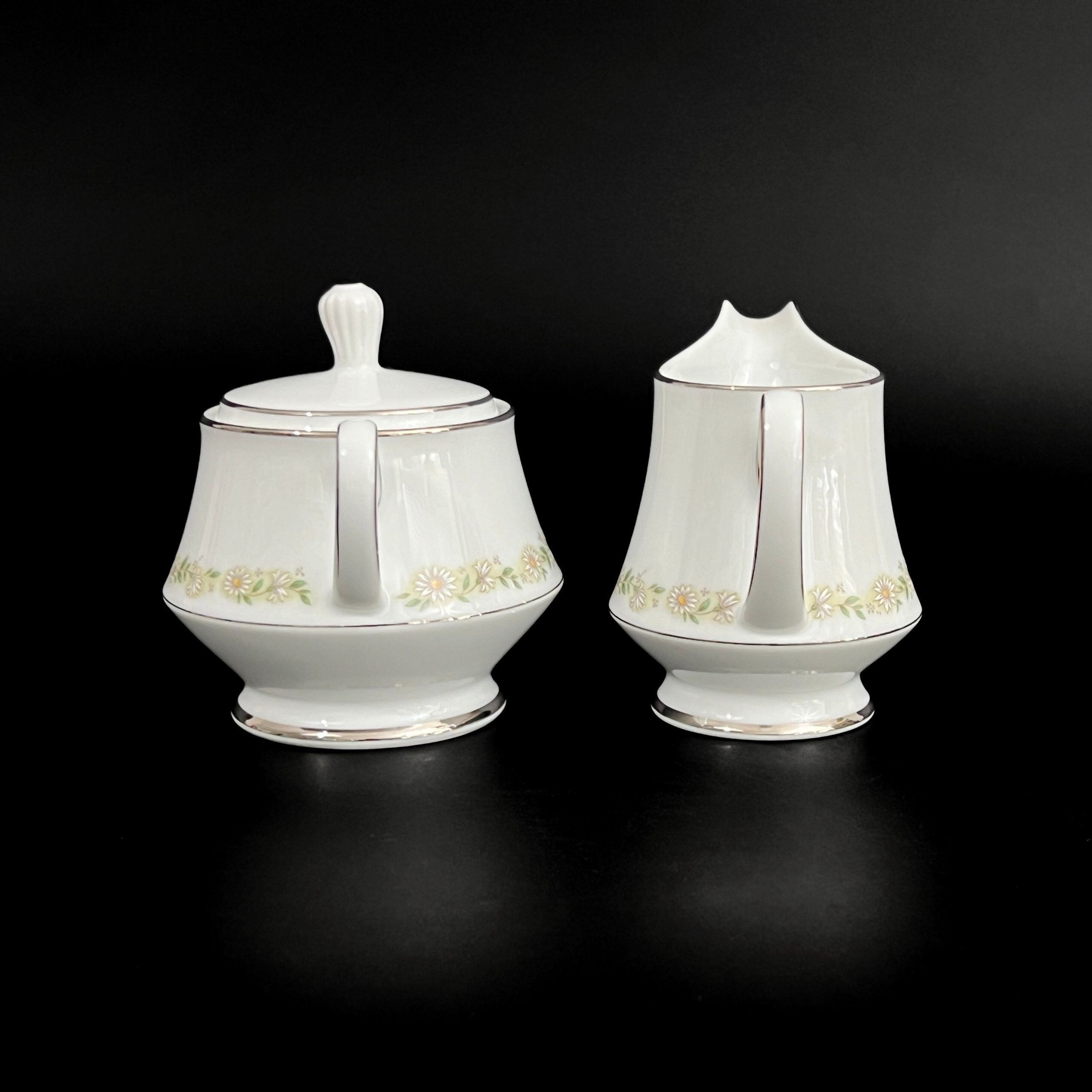 Vintage Noritake Trilby Cream and Sugar Set: Mid-Century Daisy Pattern - Image 8