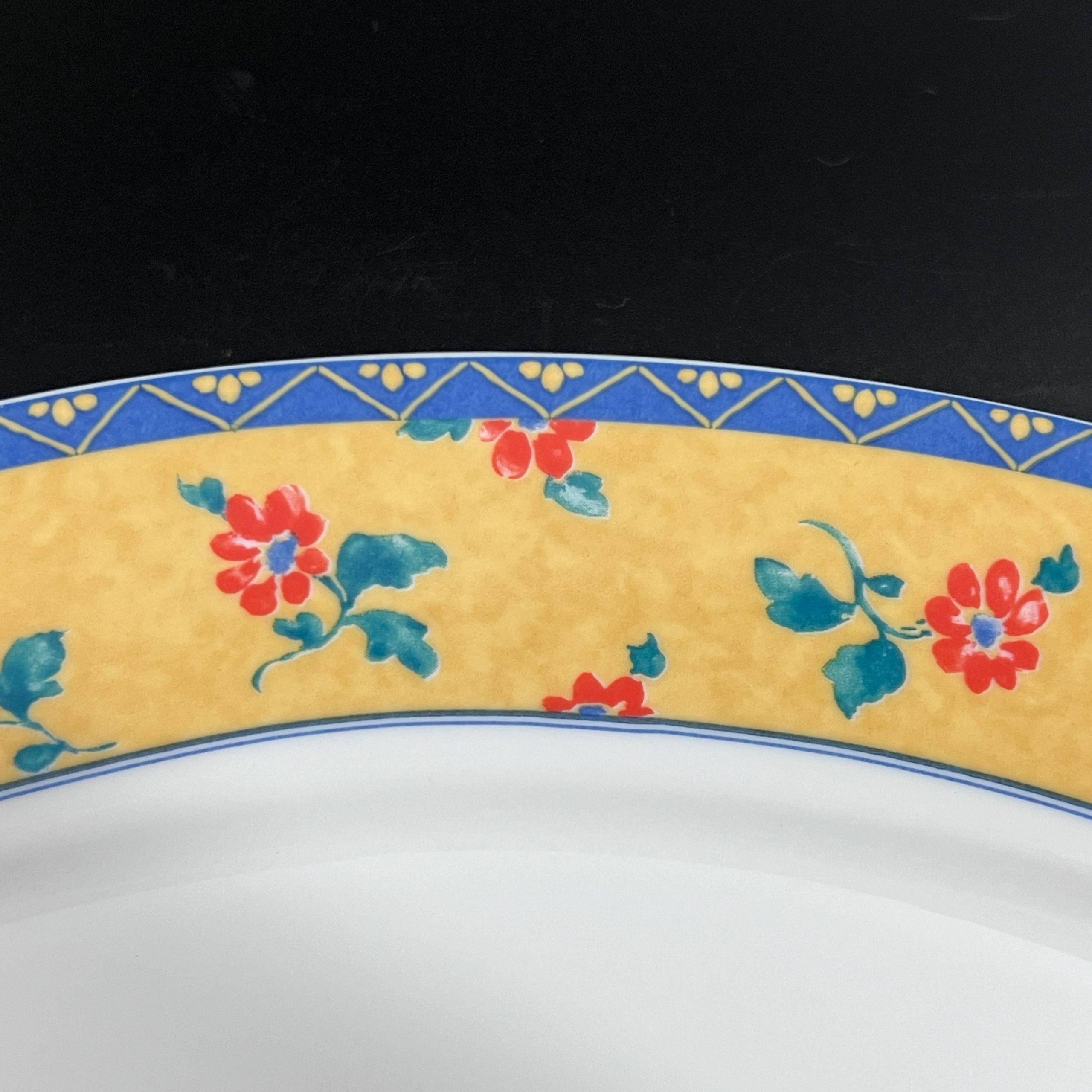 Vista Alegre Portugal Platter: Yellow & Blue Floral Porcelain, 14.5-inch - Image 4