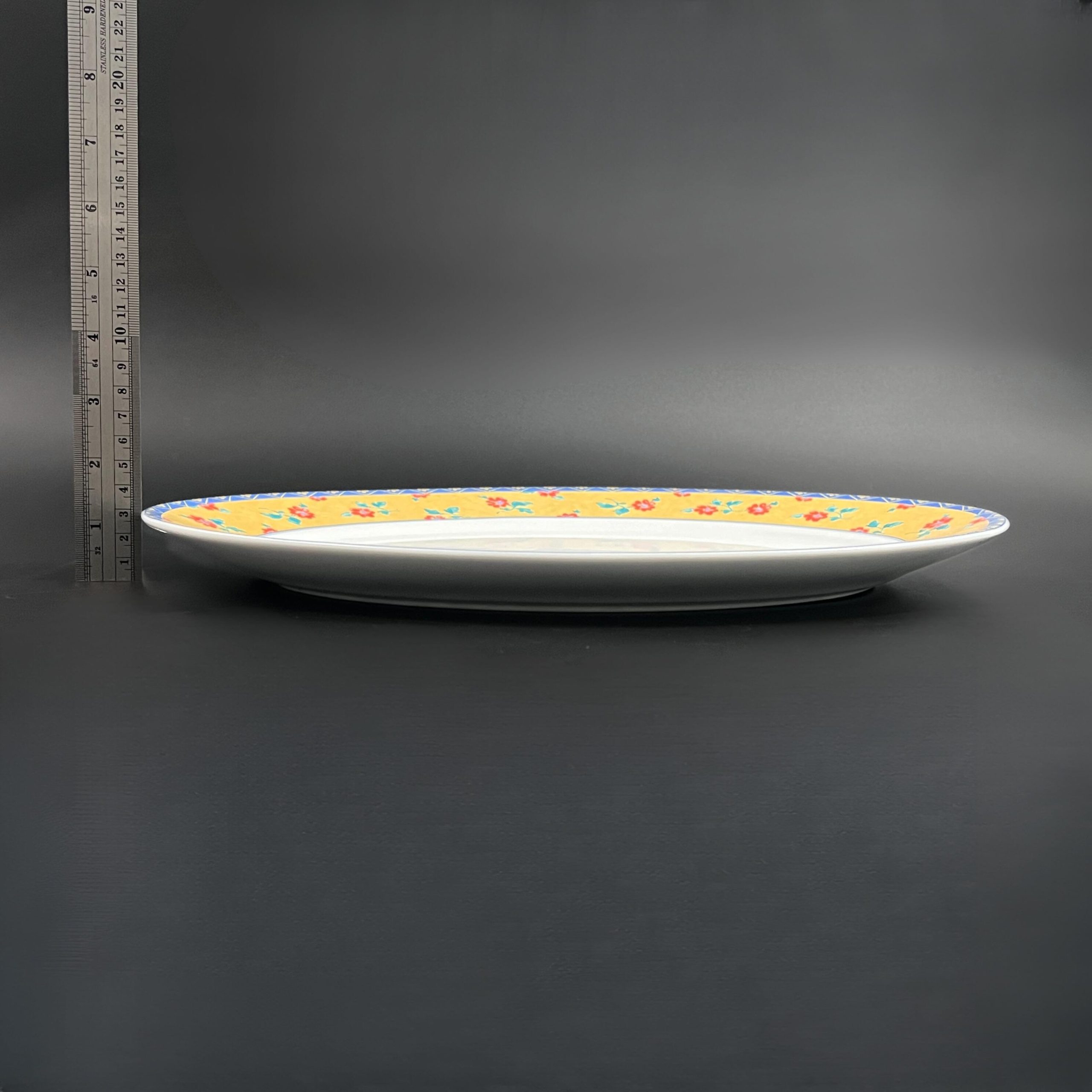 Vista Alegre Portugal Platter: Yellow & Blue Floral Porcelain, 14.5-inch - Image 10