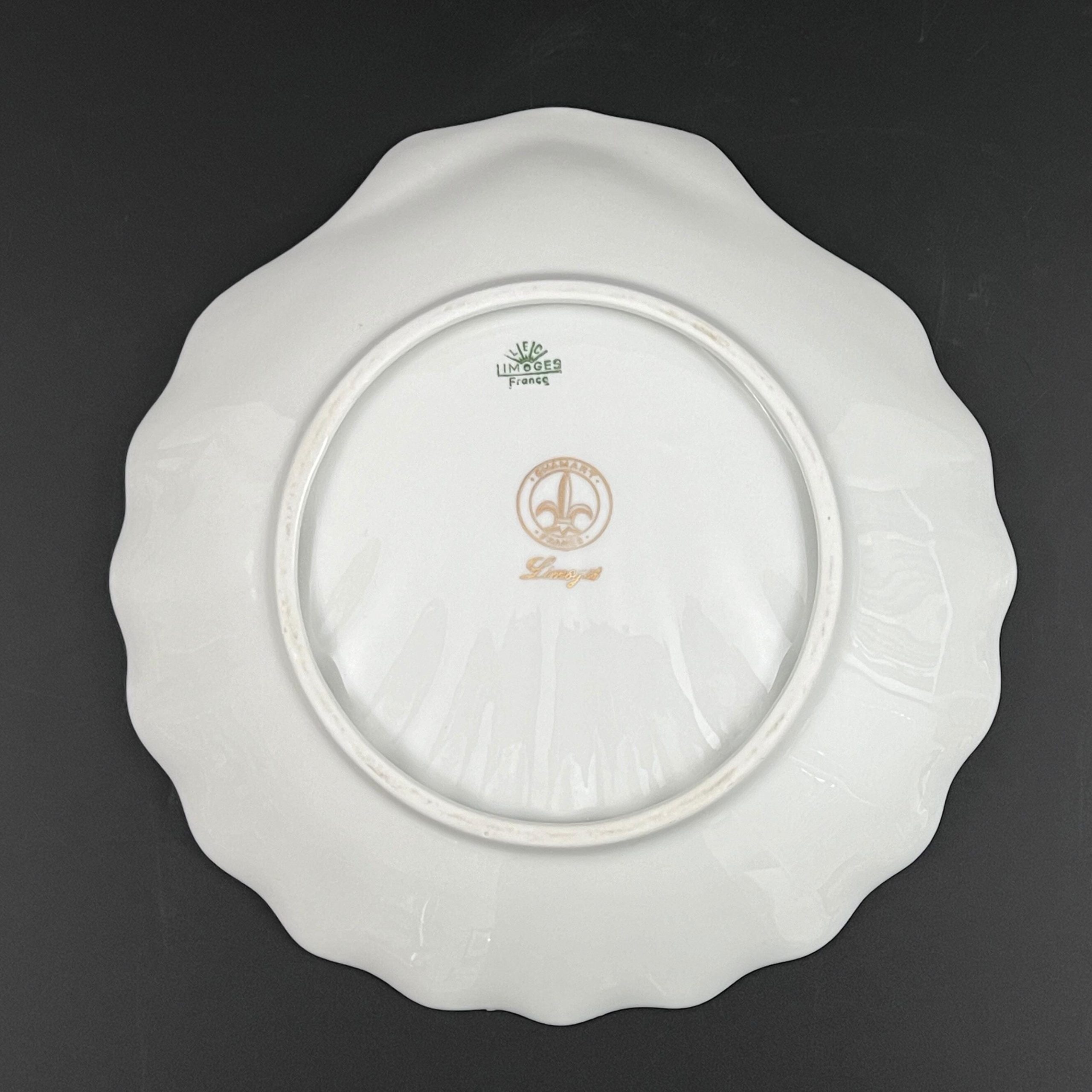 Vintage Limoges Porcelain Shell Dish: Gold Phoenix Floral Design - Image 10