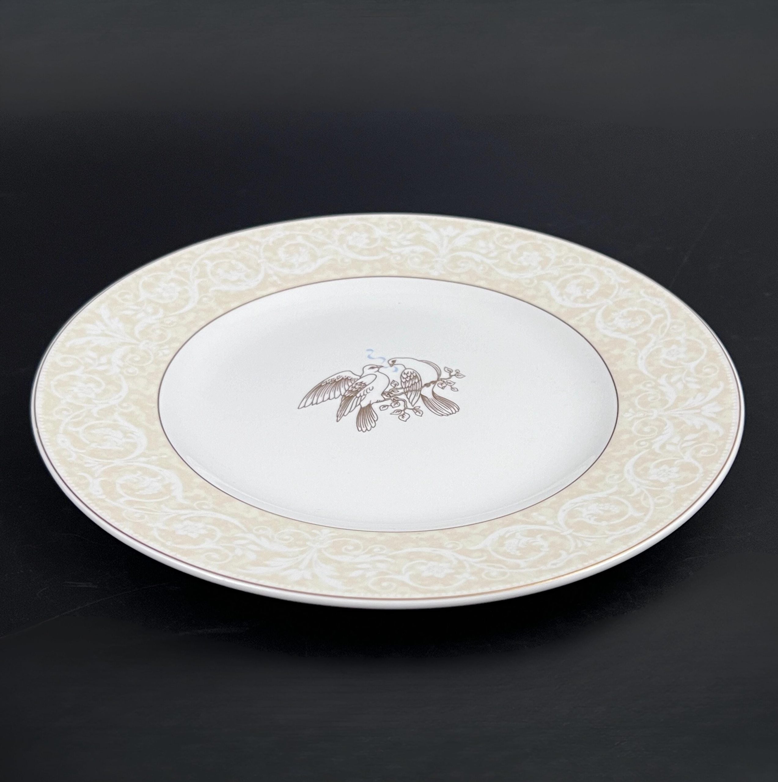 Vintage Wedgwood Bone China Plate: Devotion Two Doves, England 1996 - Image 5