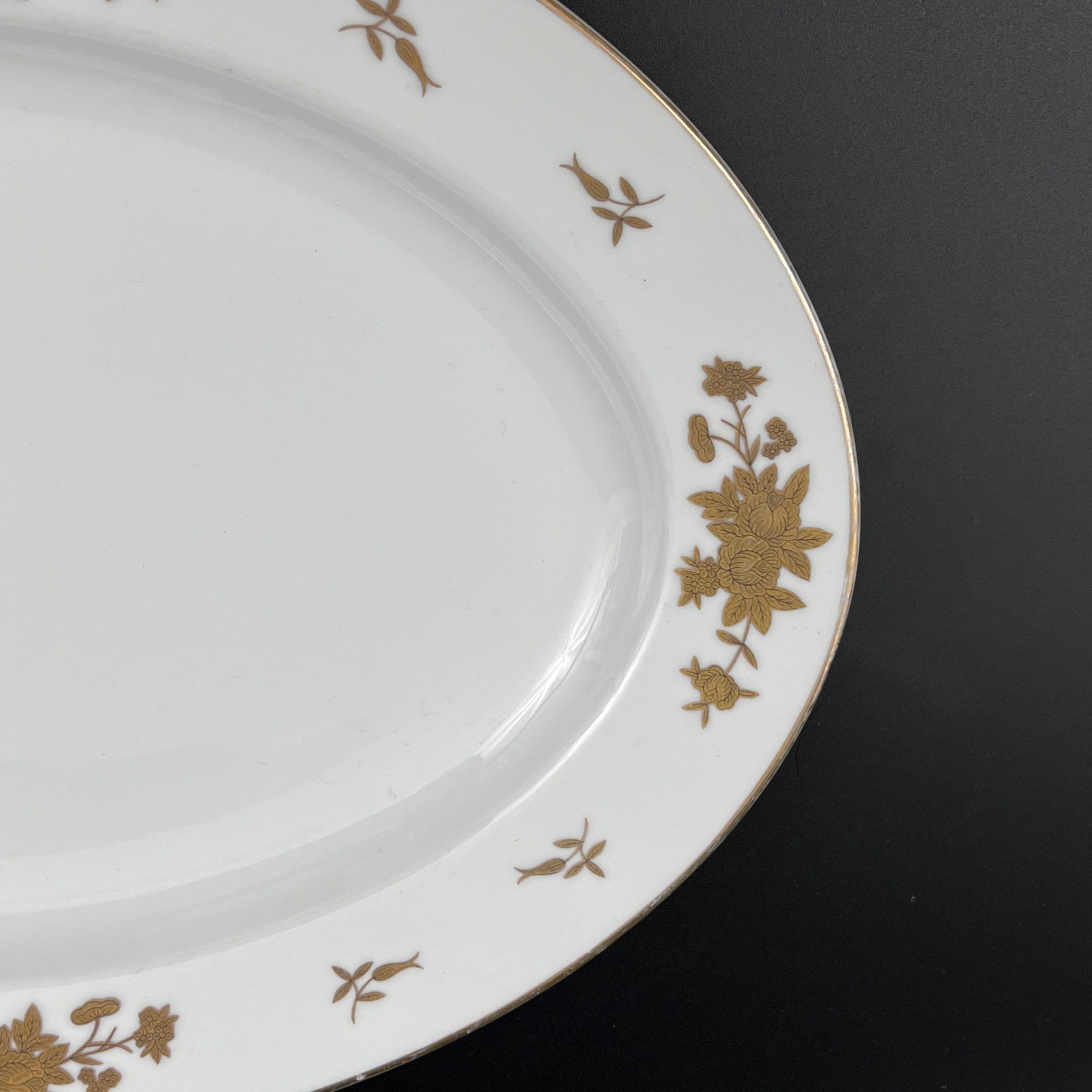 Vintage Grace China Platter: 14" Regal #454 Gold Floral Porcelain Serving Dish - Image 4