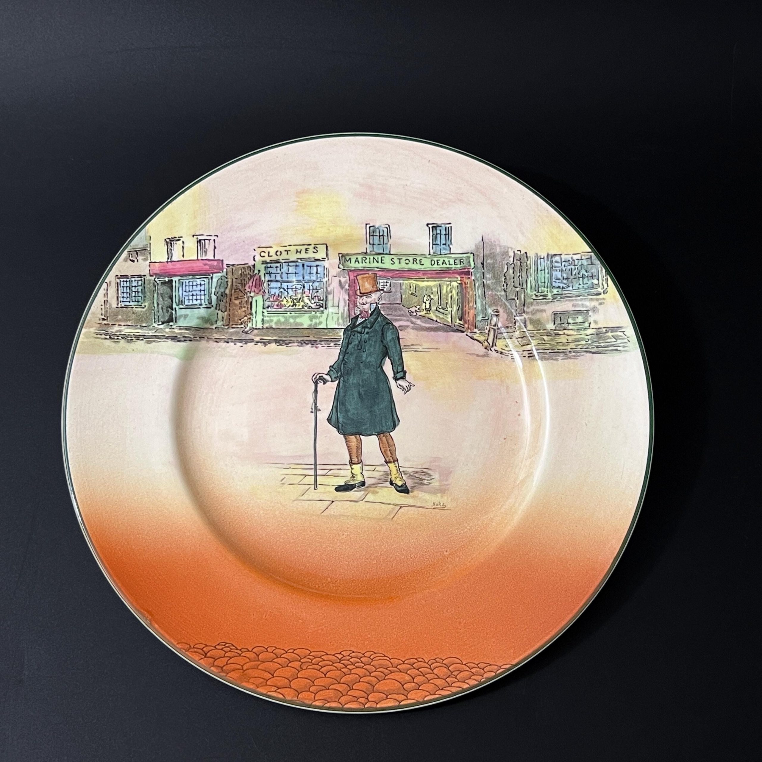 Antique Royal Doulton Dickens Ware Plates: Mr. Micawber & Captain Cuttle - Image 3
