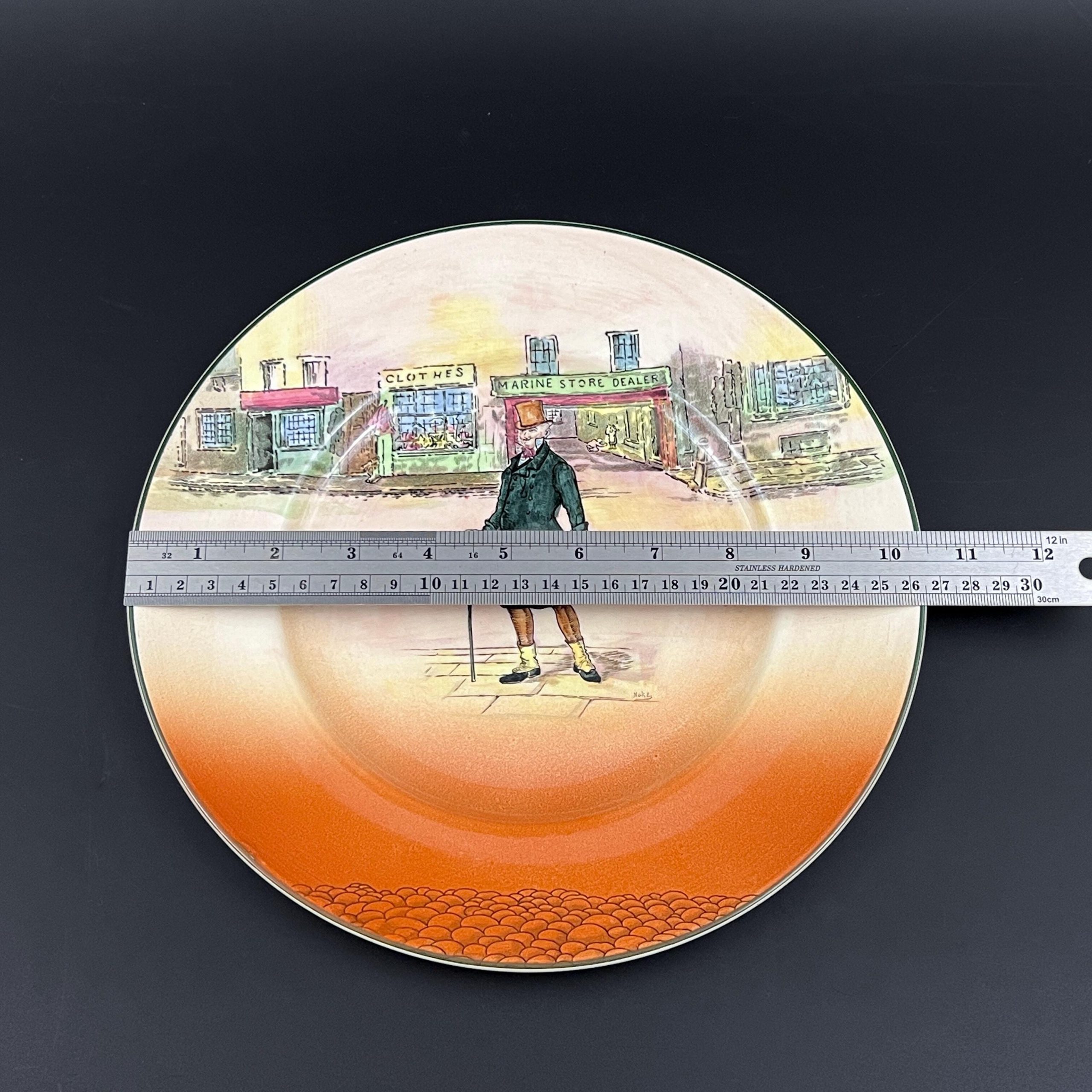Antique Royal Doulton Dickens Ware Plates: Mr. Micawber & Captain Cuttle - Image 7
