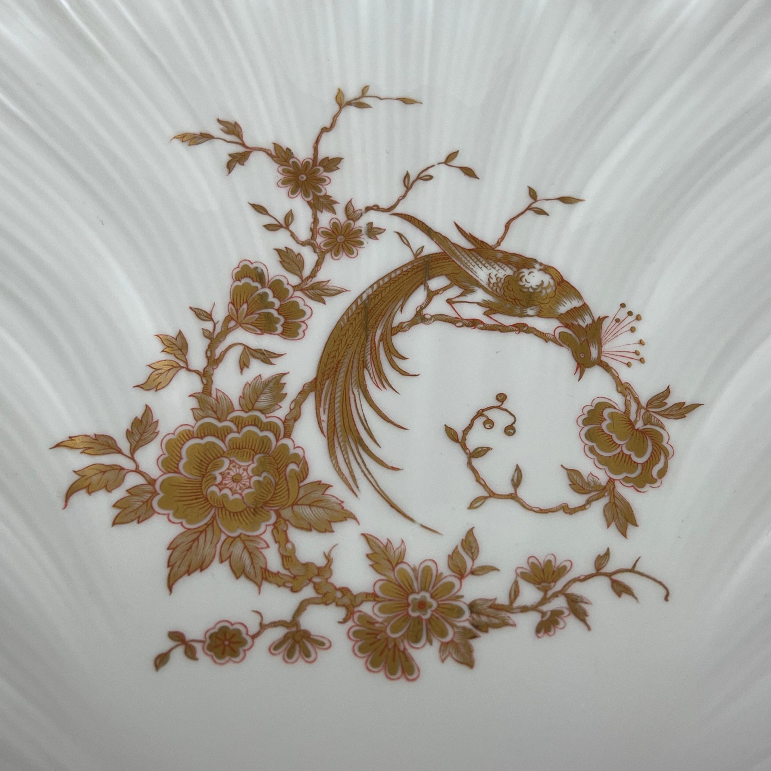 Vintage Limoges Porcelain Shell Dish: Gold Phoenix Floral Design - Image 5
