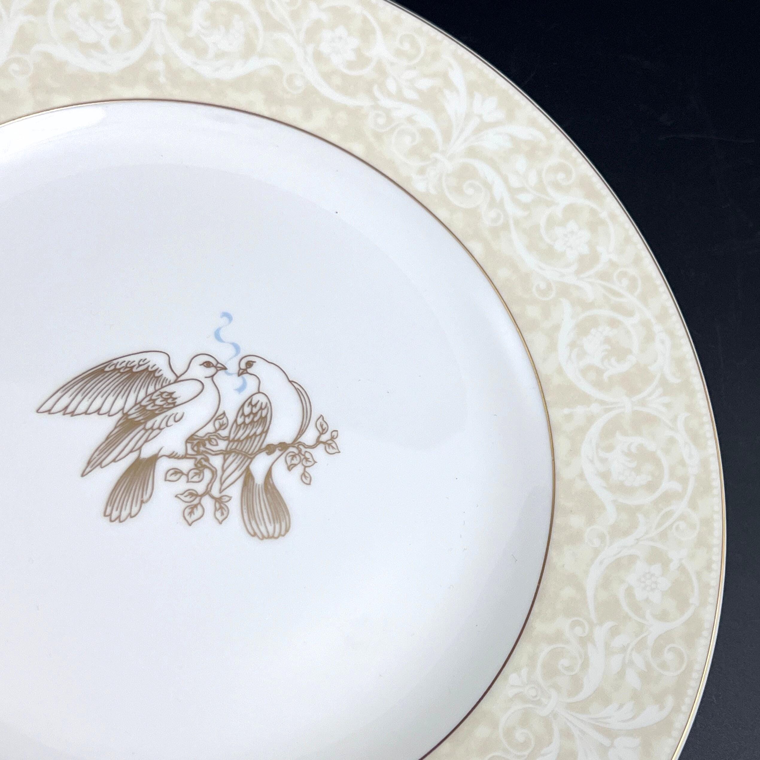 Vintage Wedgwood Bone China Plate: Devotion Two Doves, England 1996 - Image 7