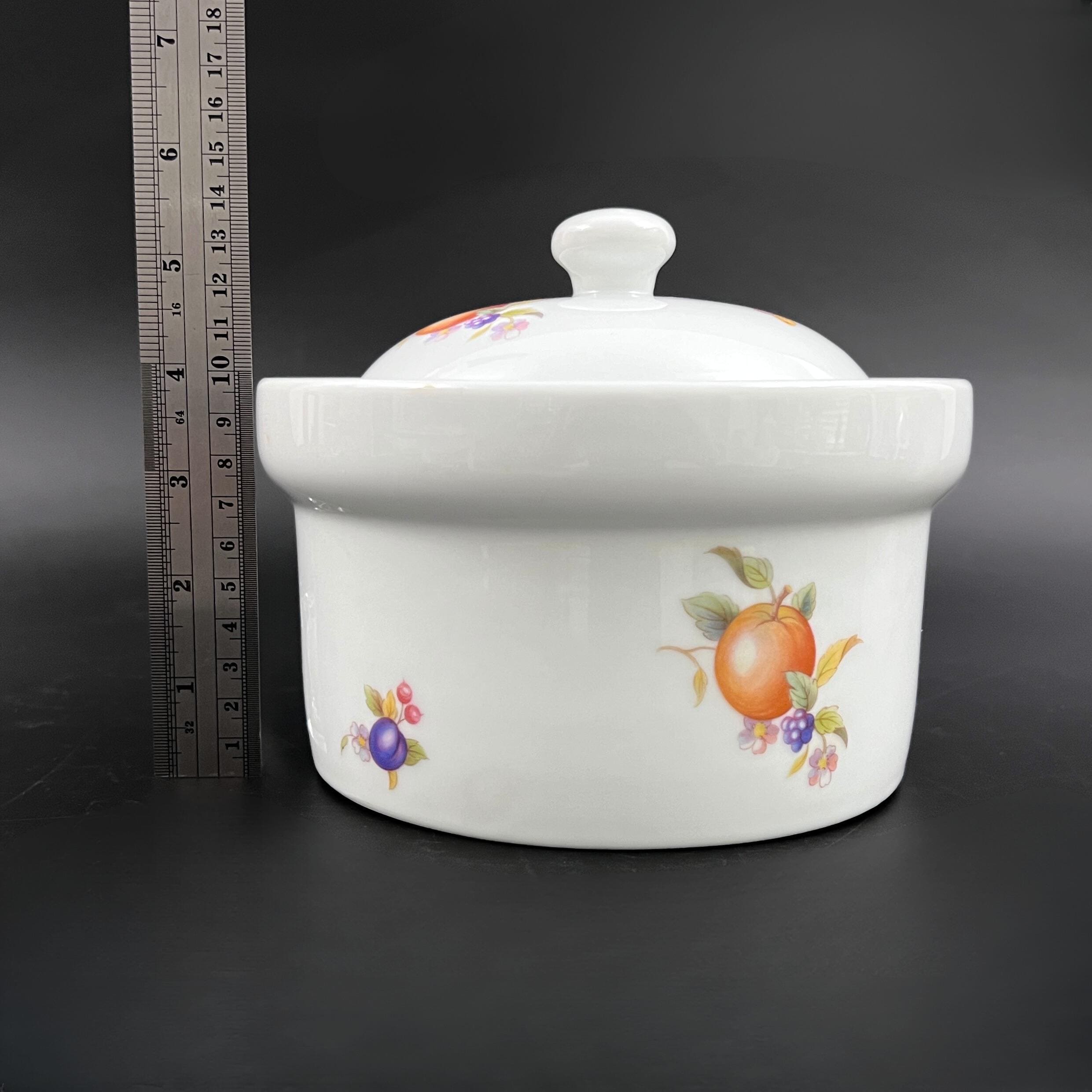 Vintage BIA Cordon Bleu Orchard Porcelain Casserole Dish with Lid - Image 10