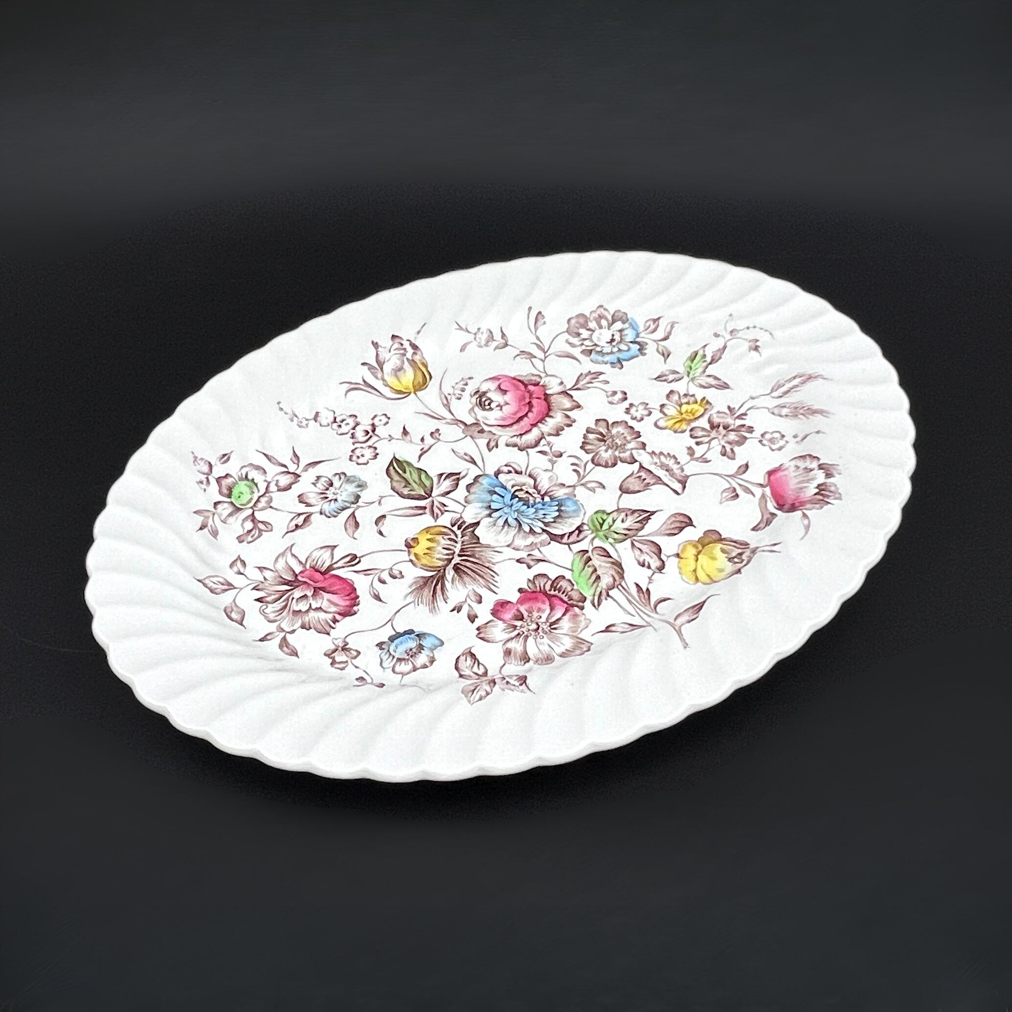 Johnson Bros Staffordshire Bouquet Platter: 14 Inch Vintage Ironstone - Image 5