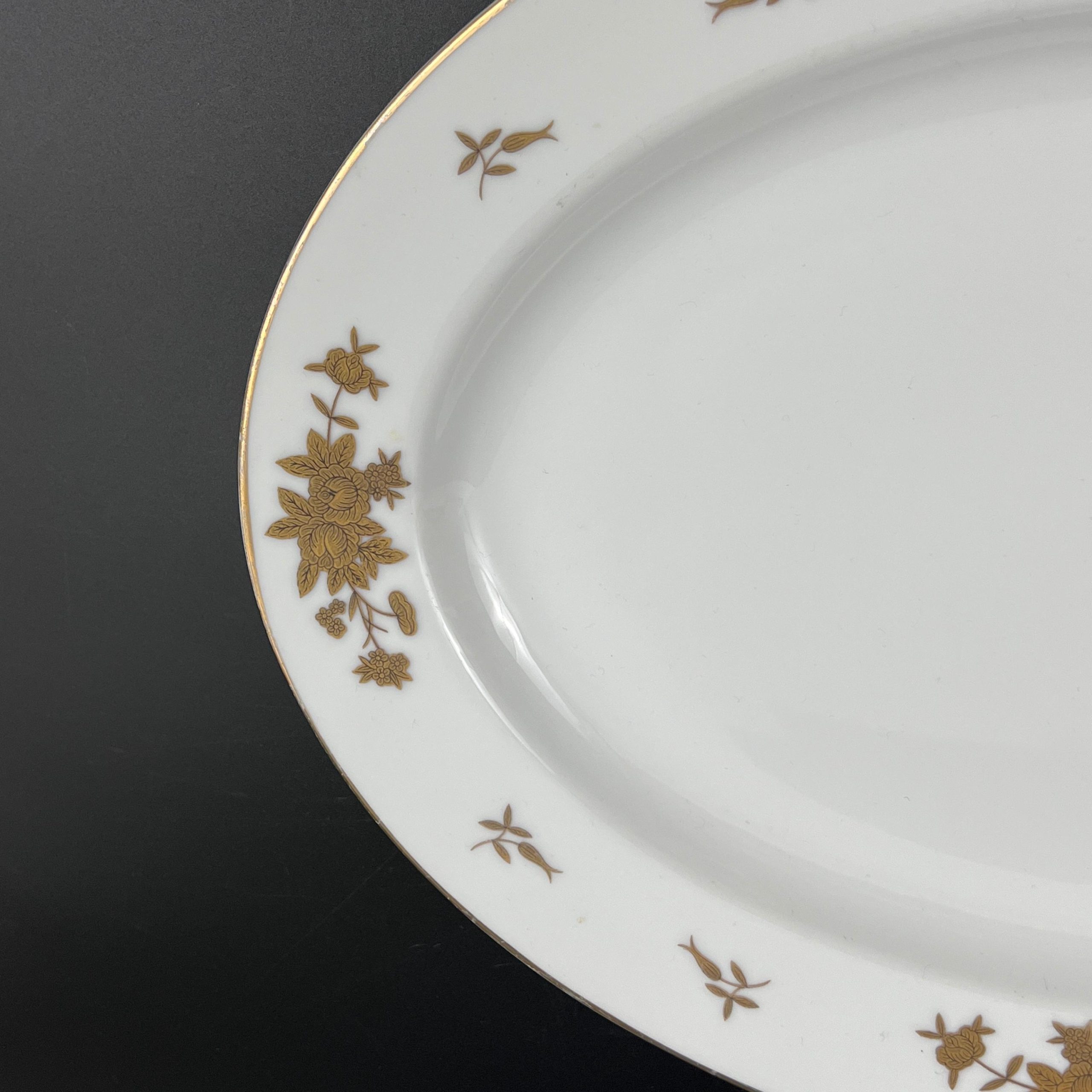 Vintage Grace China Platter: 14" Regal #454 Gold Floral Porcelain Serving Dish - Image 5