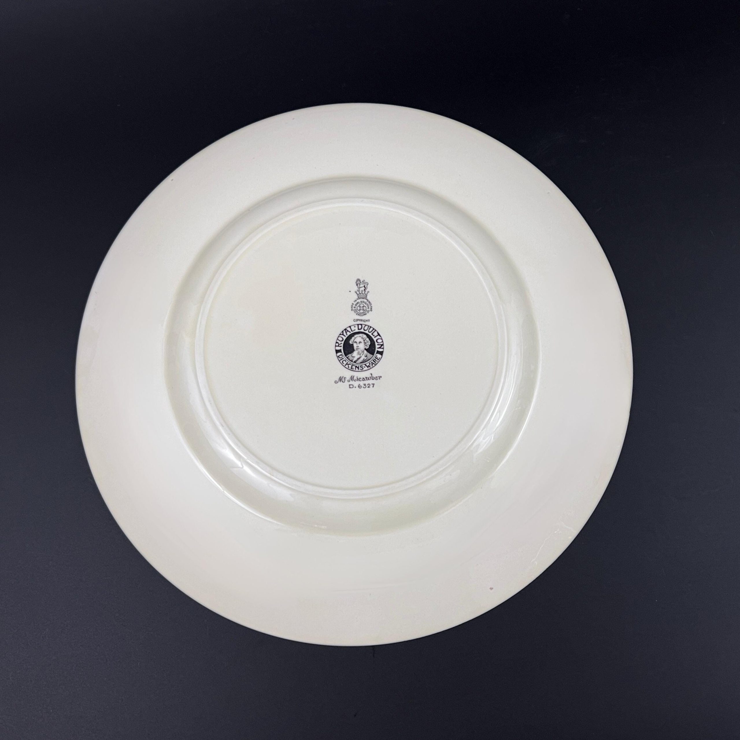 Antique Royal Doulton Dickens Ware Plates: Mr. Micawber & Captain Cuttle - Image 4