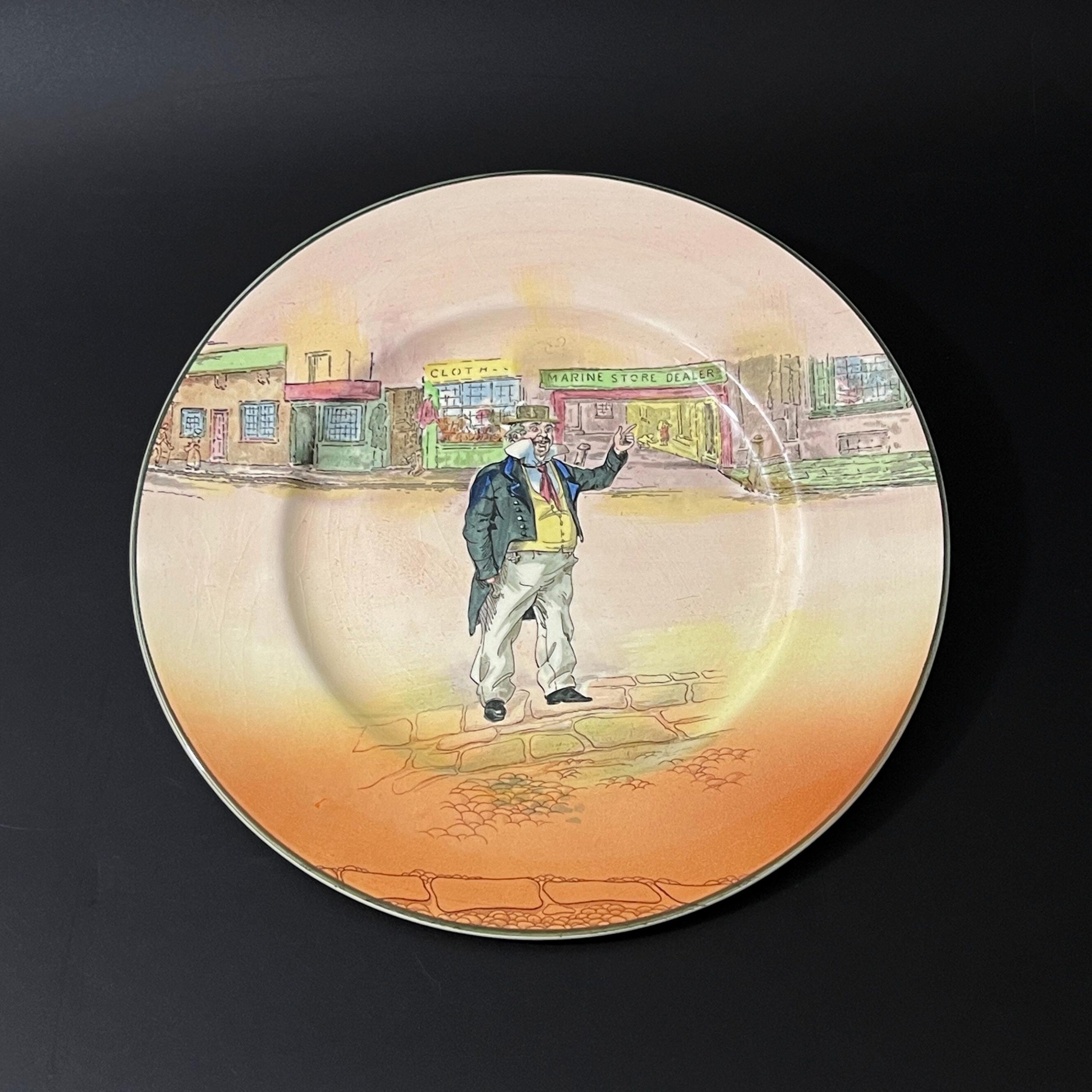 Antique Royal Doulton Dickens Ware Plates: Mr. Micawber & Captain Cuttle - Image 5