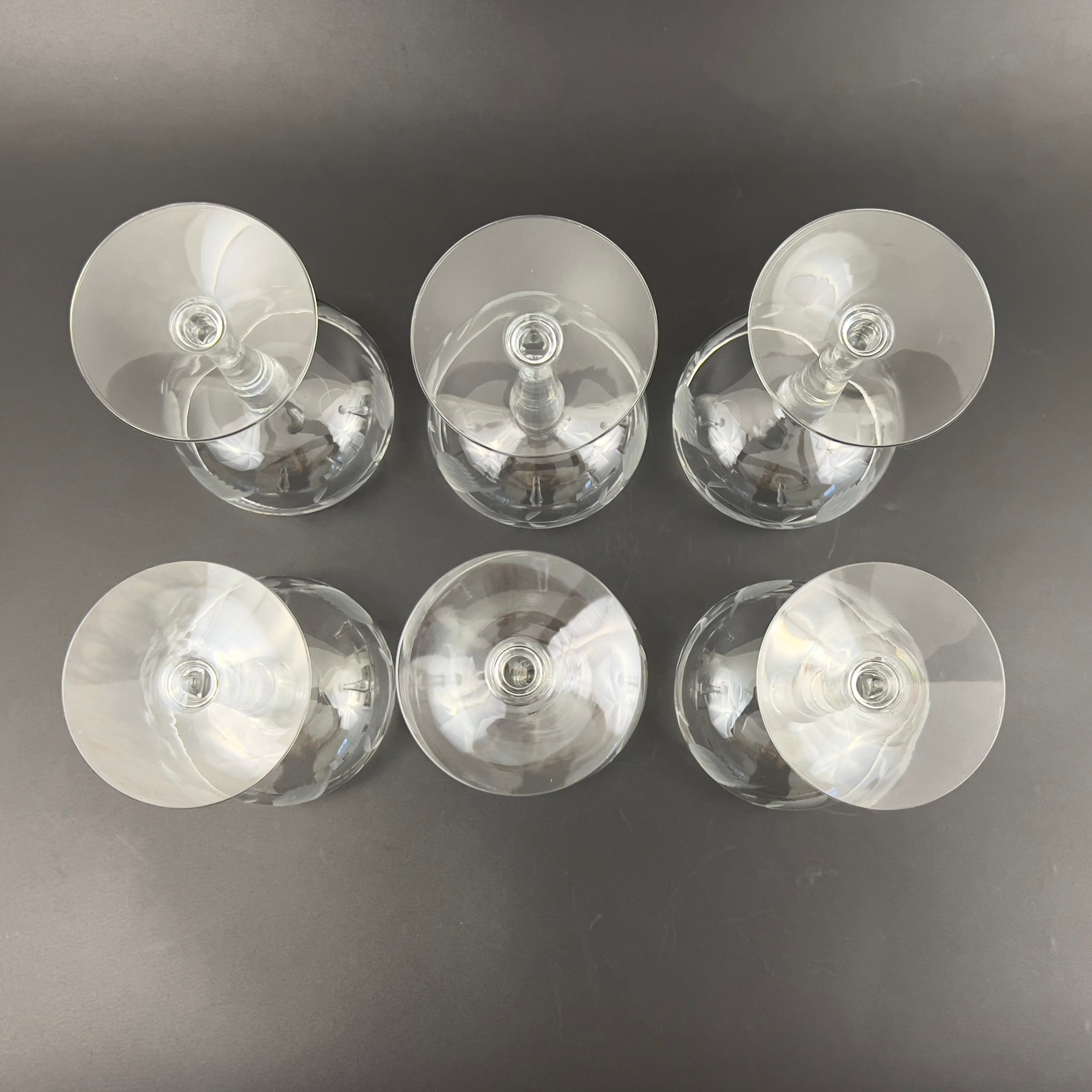 Vintage Glastonbury Lotus Champagne Coupes: Mid-Century Modern Floral Glasses, Set of 6 - Image 11