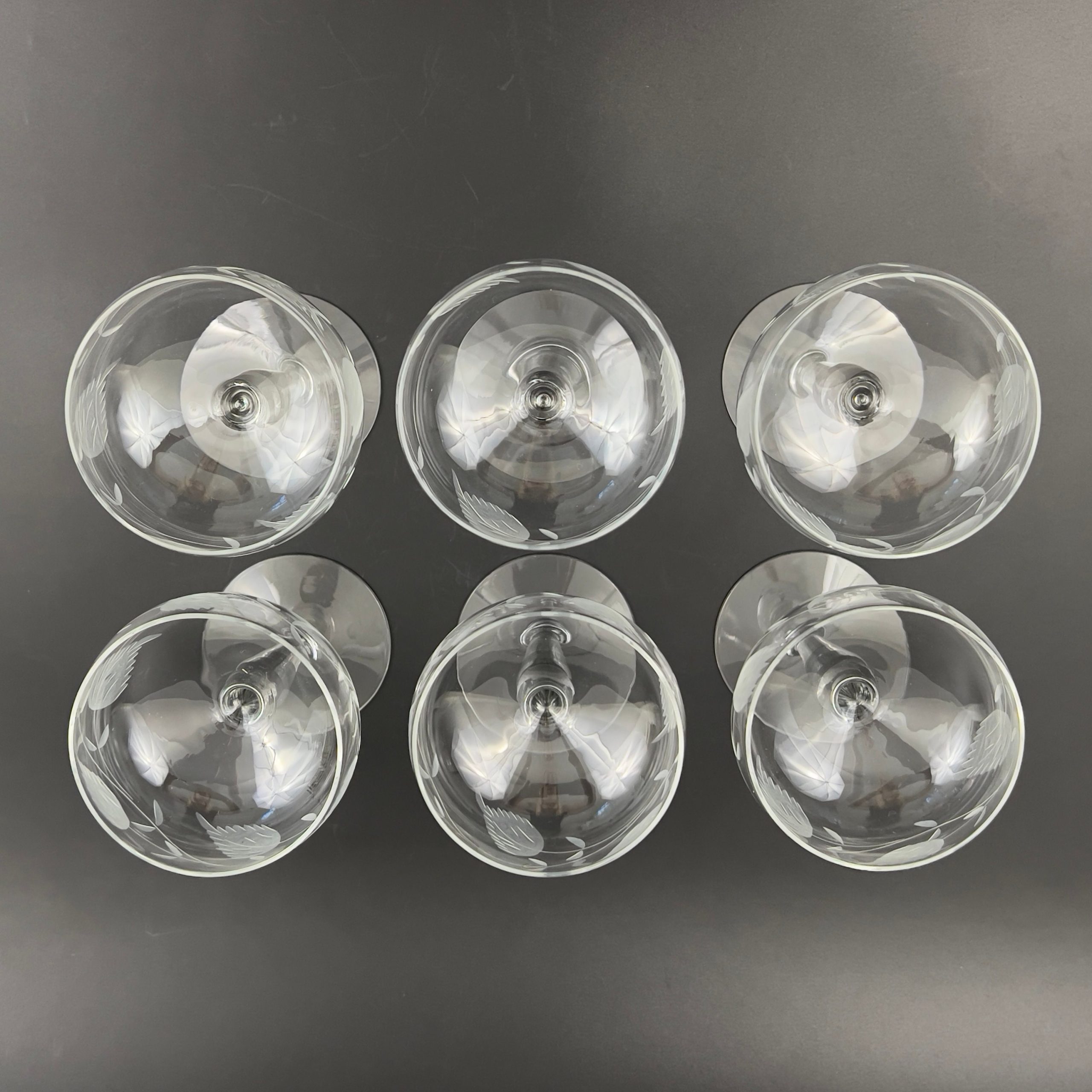 Vintage Glastonbury Lotus Champagne Coupes: Mid-Century Modern Floral Glasses, Set of 6 - Image 10
