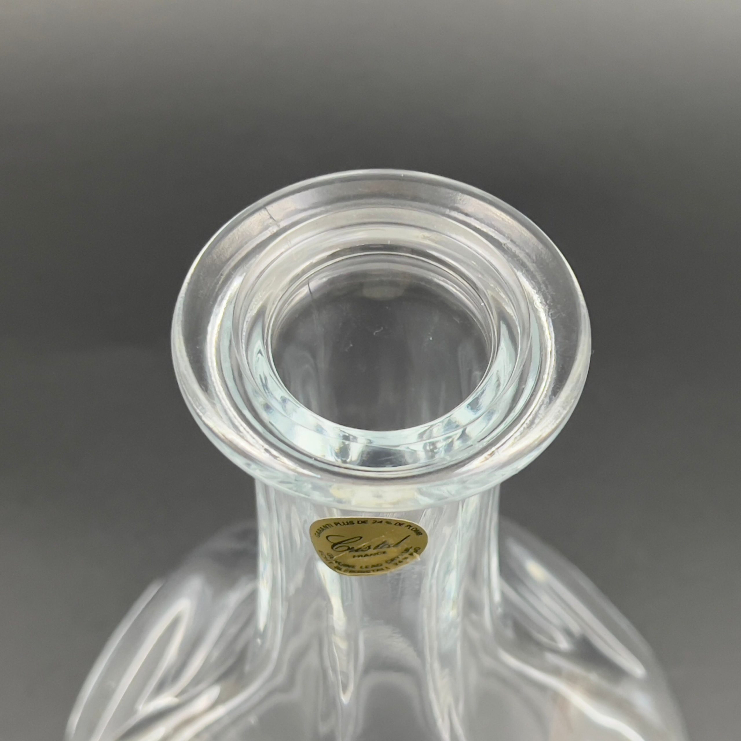 Vintage Cristal D'Arques Rambouillet Lead Crystal Decanter - French Barware - Image 9