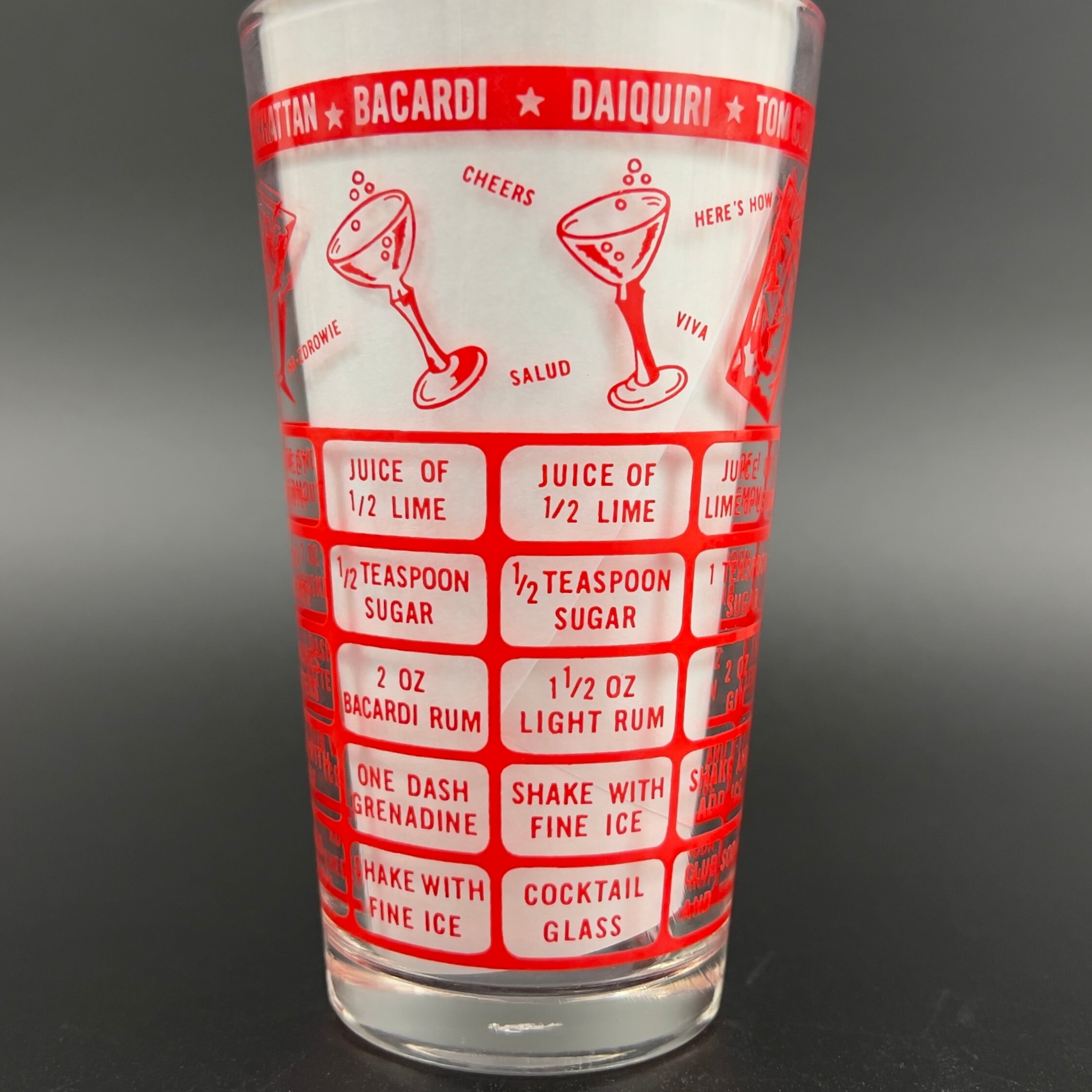Vintage Anchor Hocking Cocktail Recipe Glass: Mid-Century Barware - Image 6