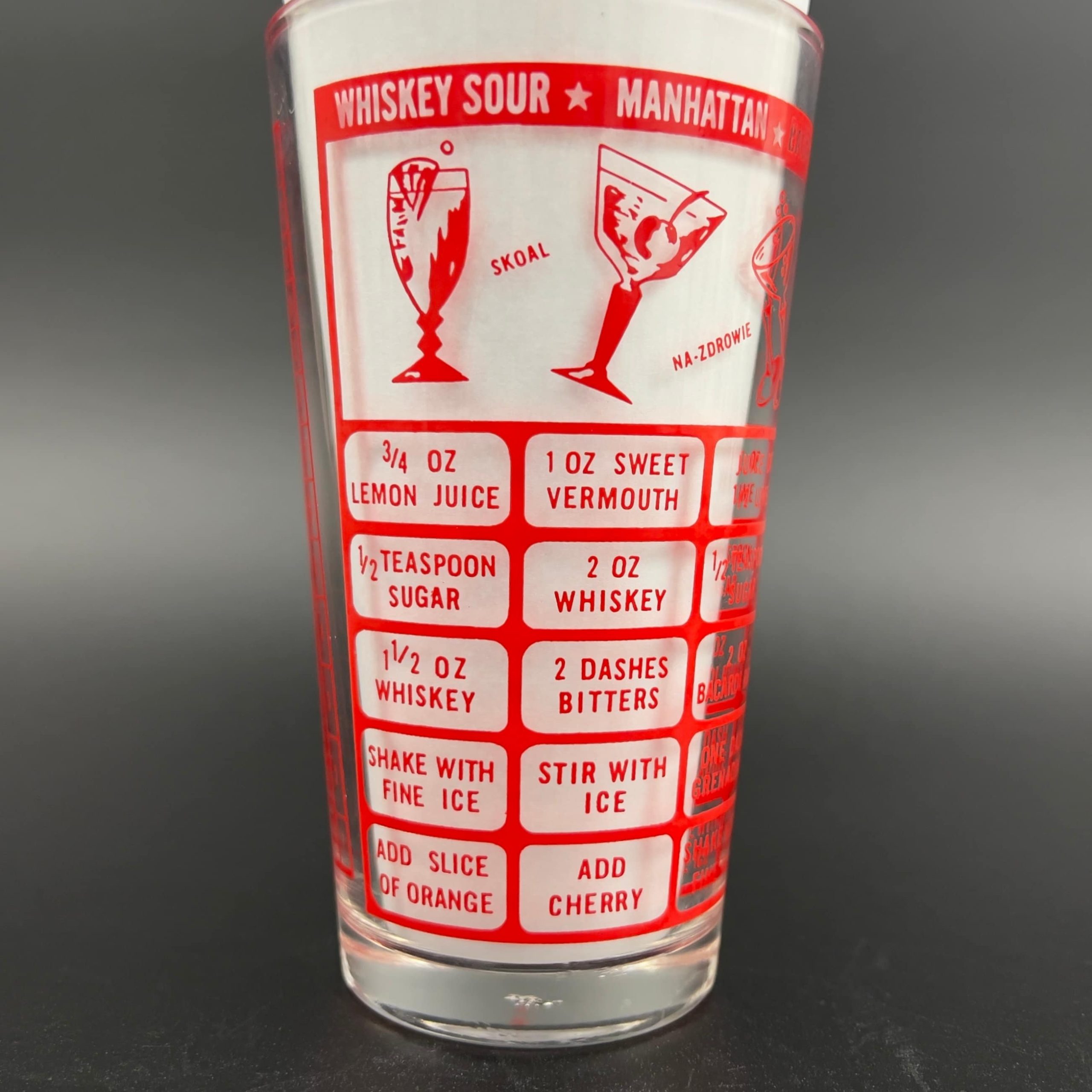 Vintage Anchor Hocking Cocktail Recipe Glass: Mid-Century Barware - Image 7