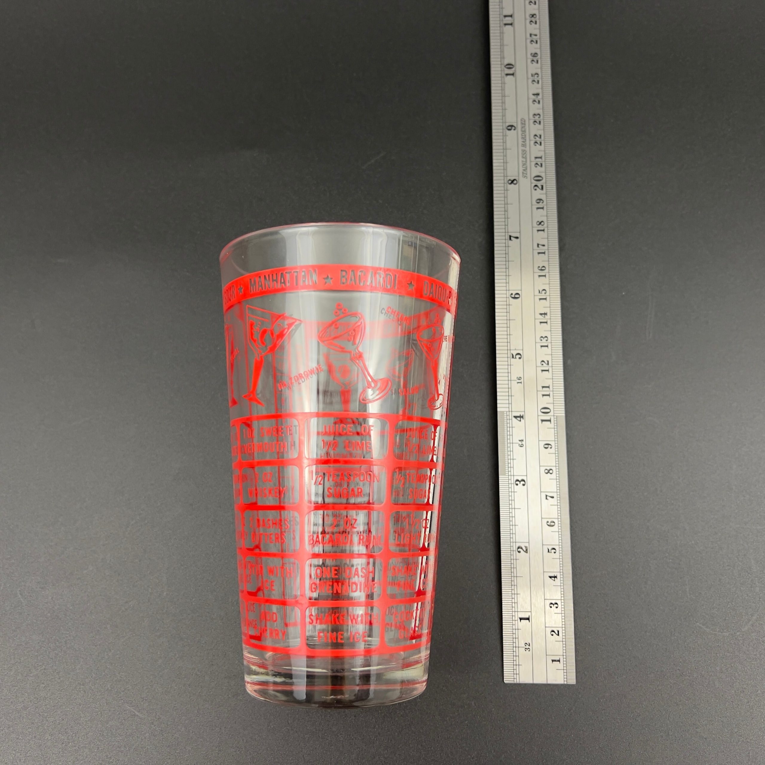 Vintage Anchor Hocking Cocktail Recipe Glass: Mid-Century Barware - Image 10