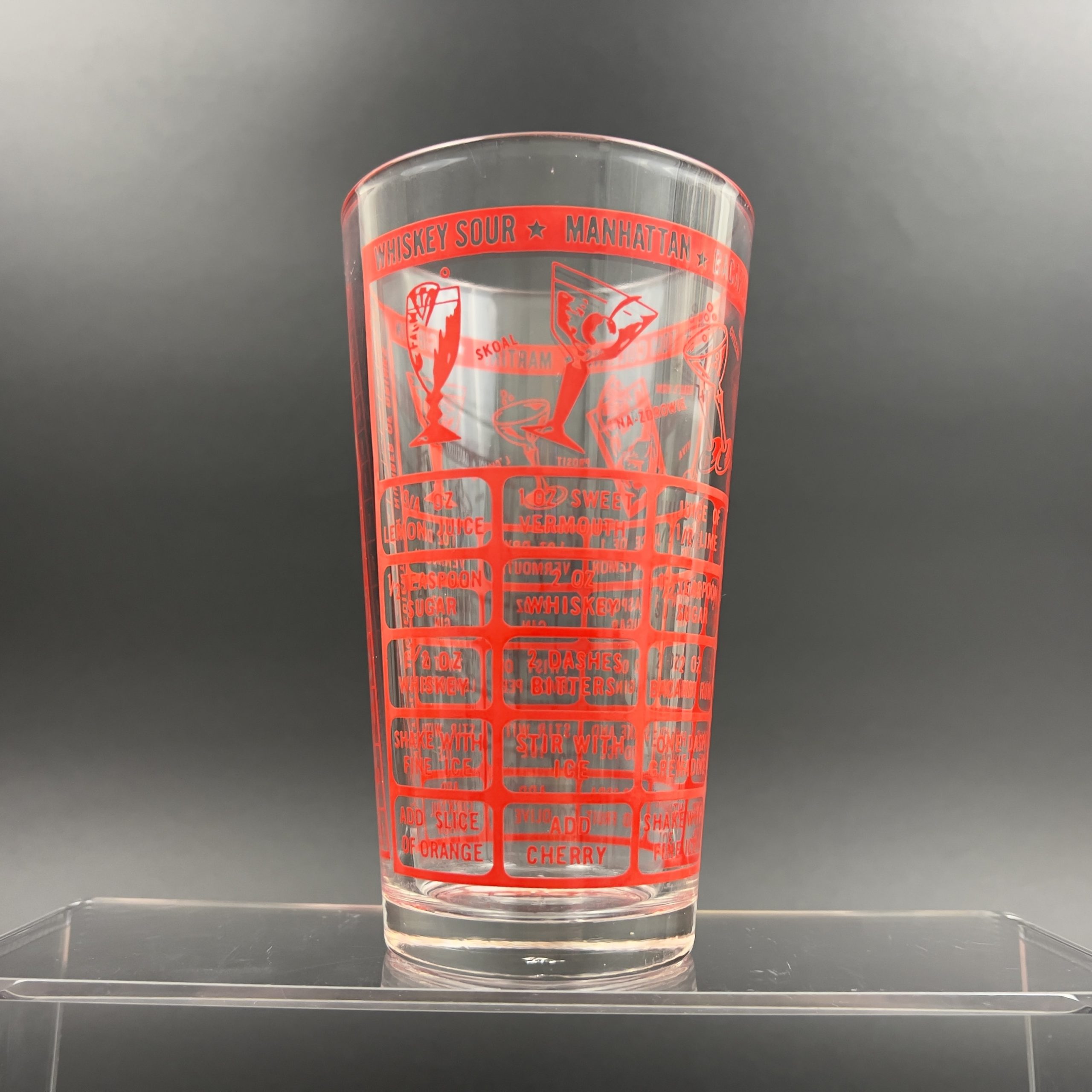 Vintage Anchor Hocking Cocktail Recipe Glass: Mid-Century Barware - Image 3