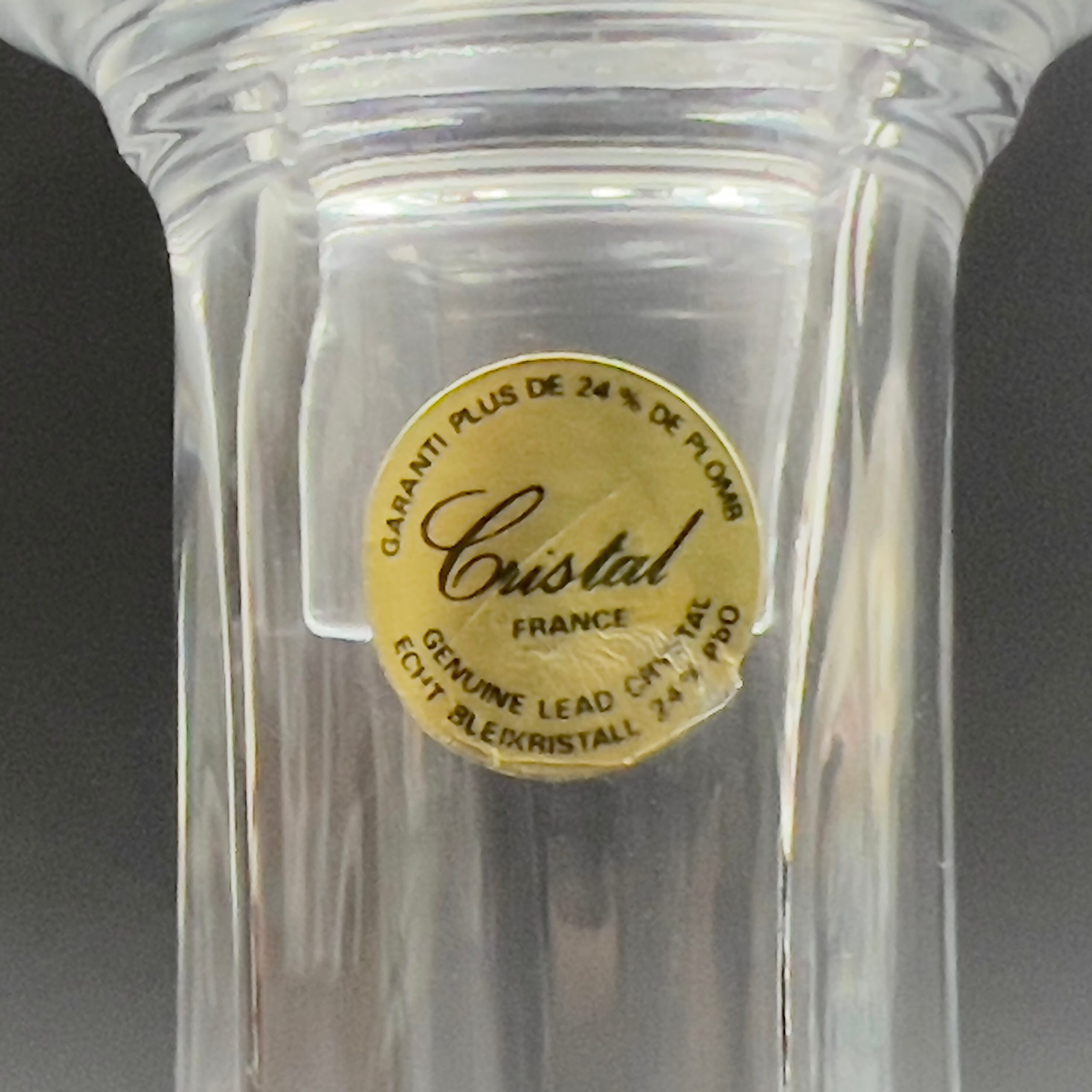 Vintage Cristal D'Arques Rambouillet Lead Crystal Decanter - French Barware - Image 11