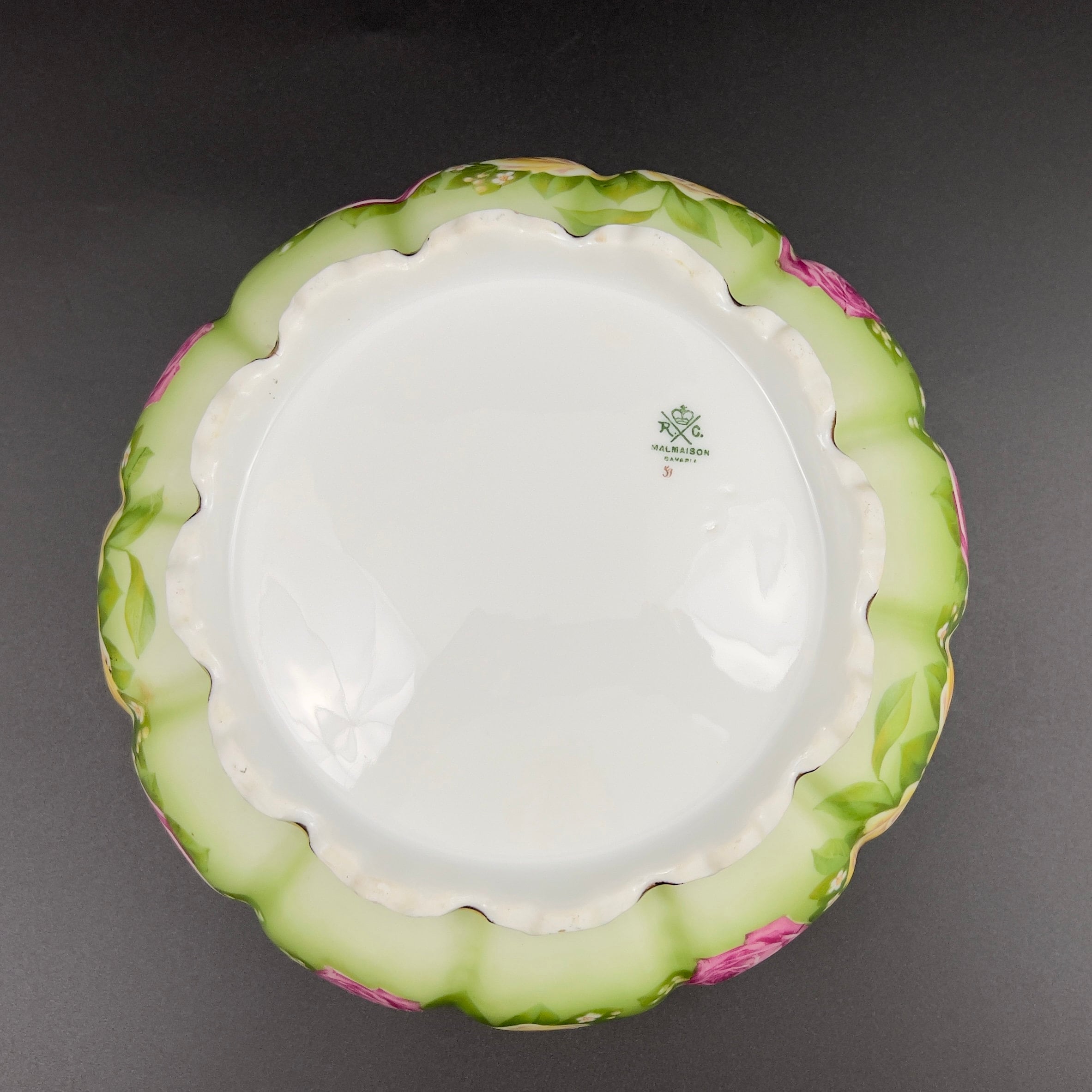Antique Rosenthal Bavaria Bowl: Hand-Painted Roses, Gold Filigree007 - Image 9