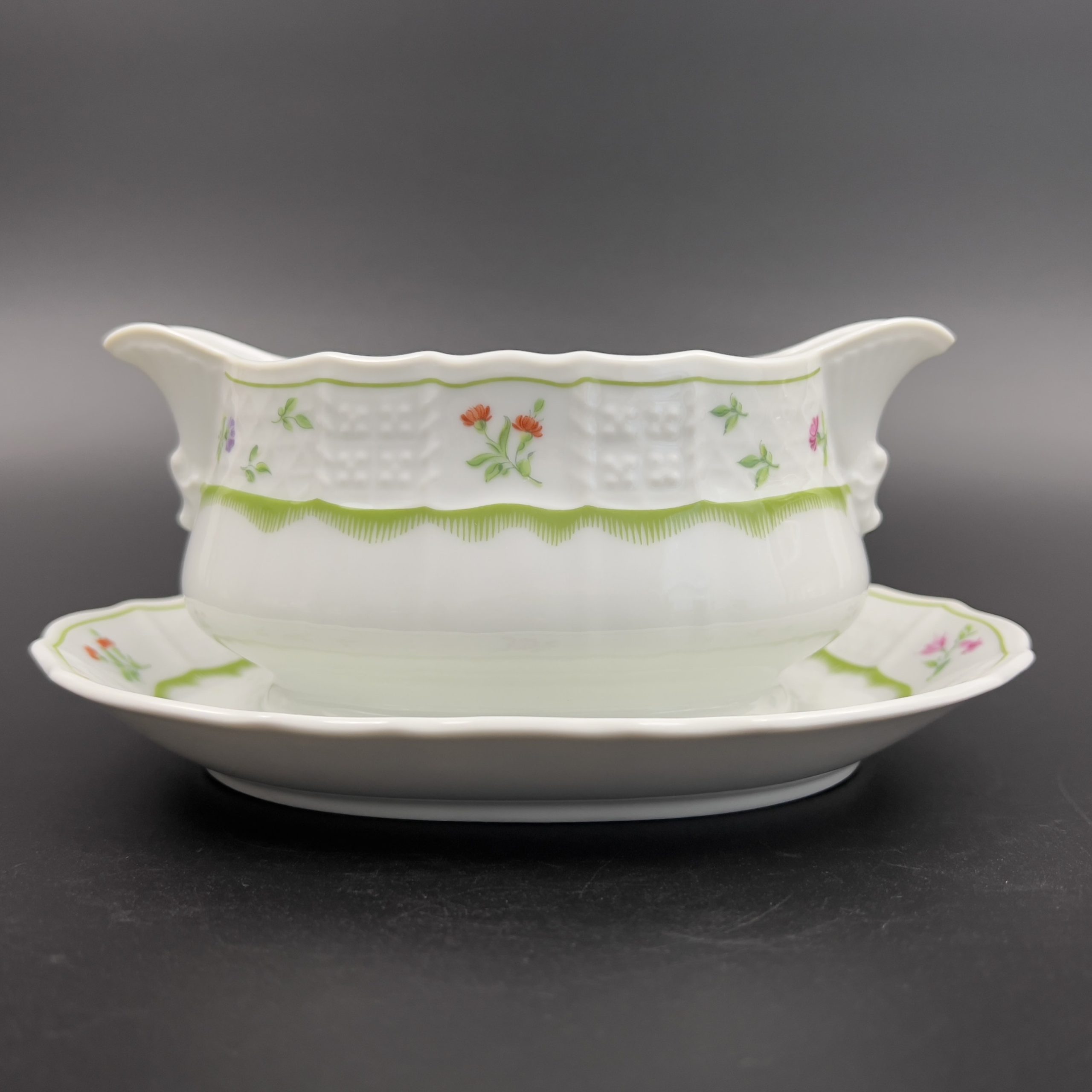 Vintage Heinrich Chambord Gravy Boat with Attached Underplate