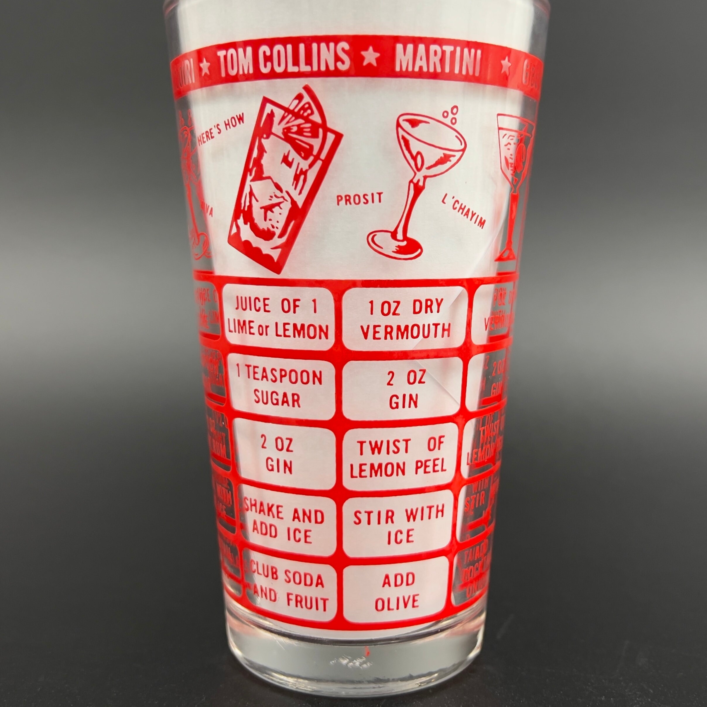 Vintage Anchor Hocking Cocktail Recipe Glass: Mid-Century Barware - Image 5