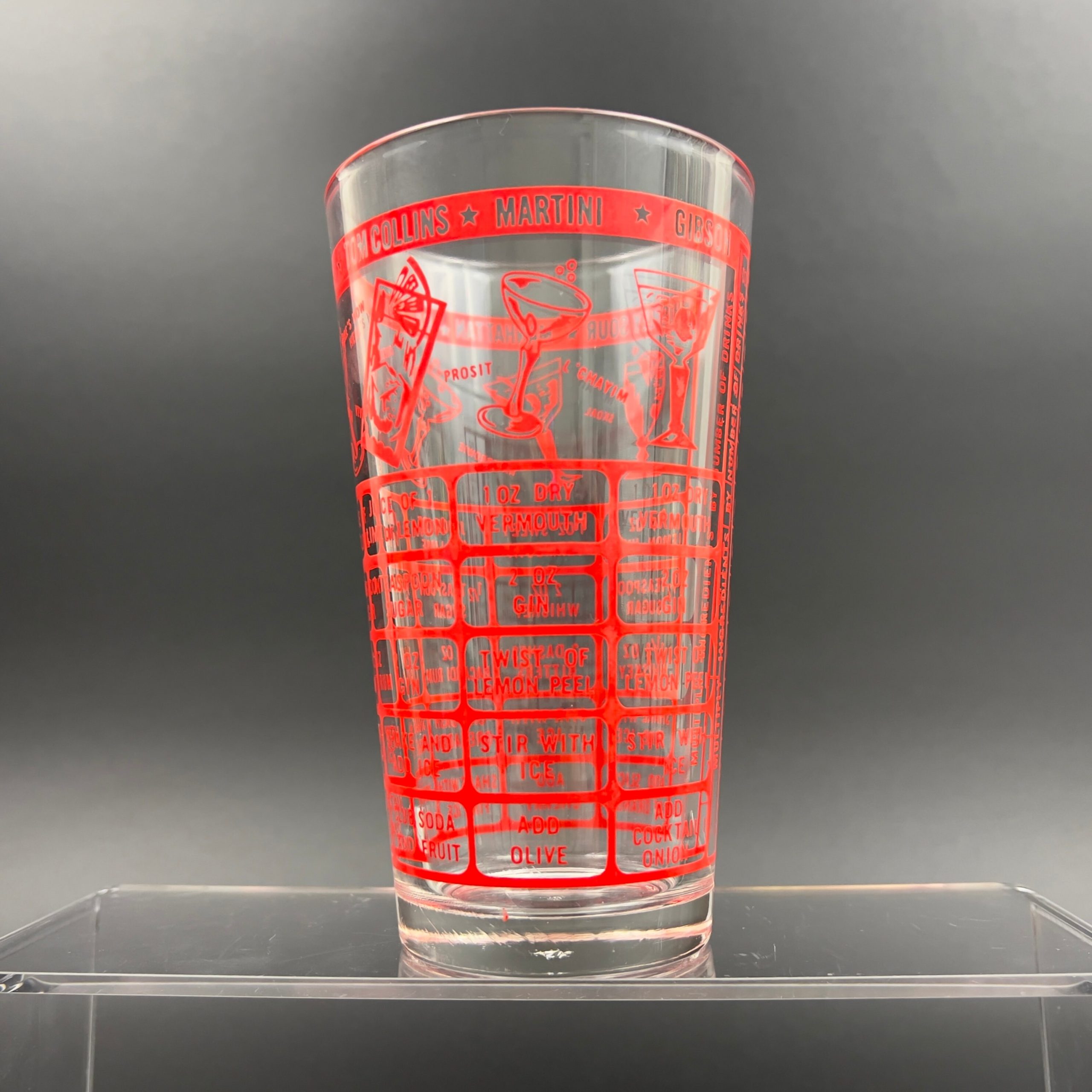 Vintage Anchor Hocking Cocktail Recipe Glass: Mid-Century Barware - Image 4