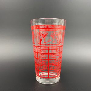 Vintage Anchor Hocking Cocktail Recipe Glass: Mid-Century Barware