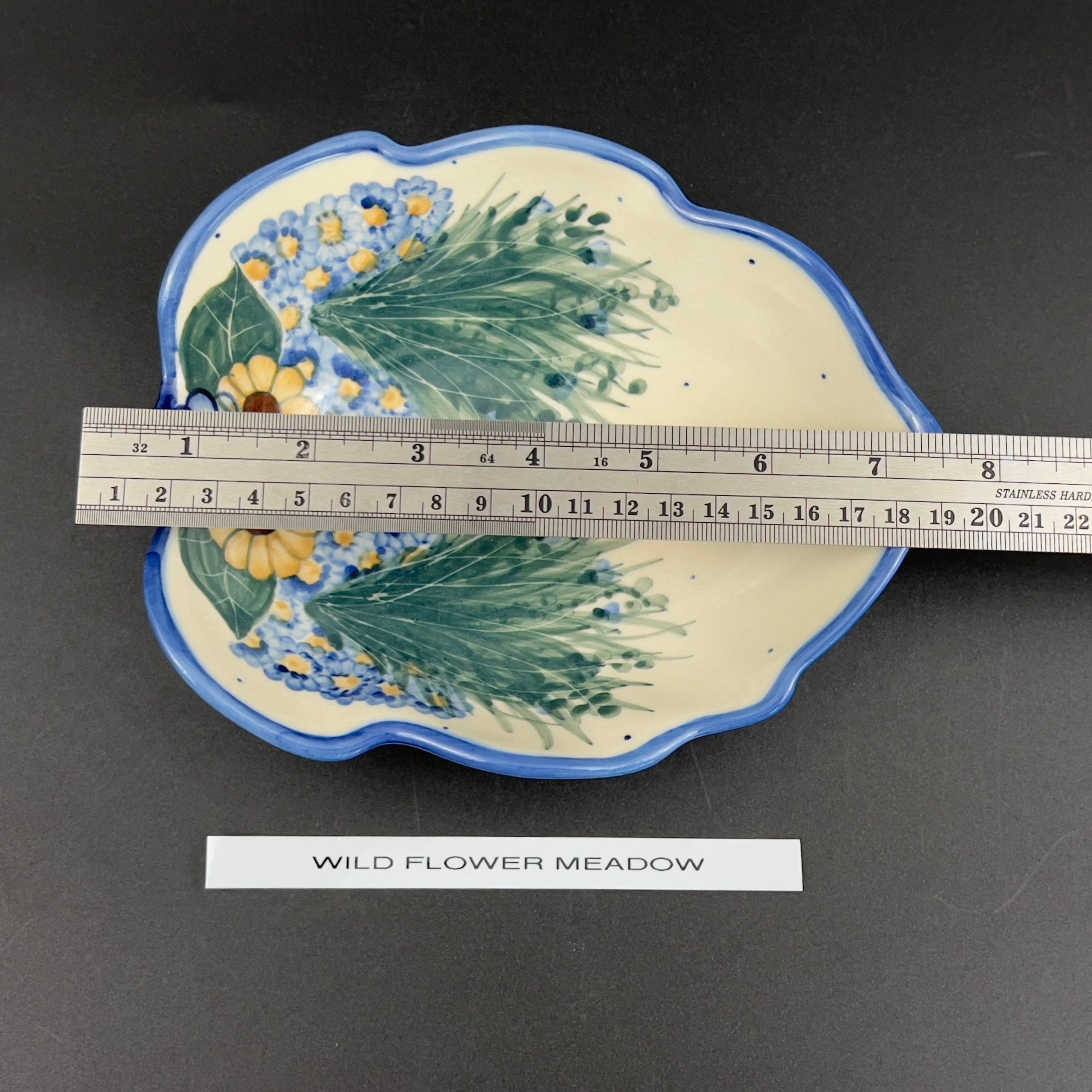 Vintage W.R. Unikat Polish Pottery Bowls: Blue Floral Stoneware - Image 10