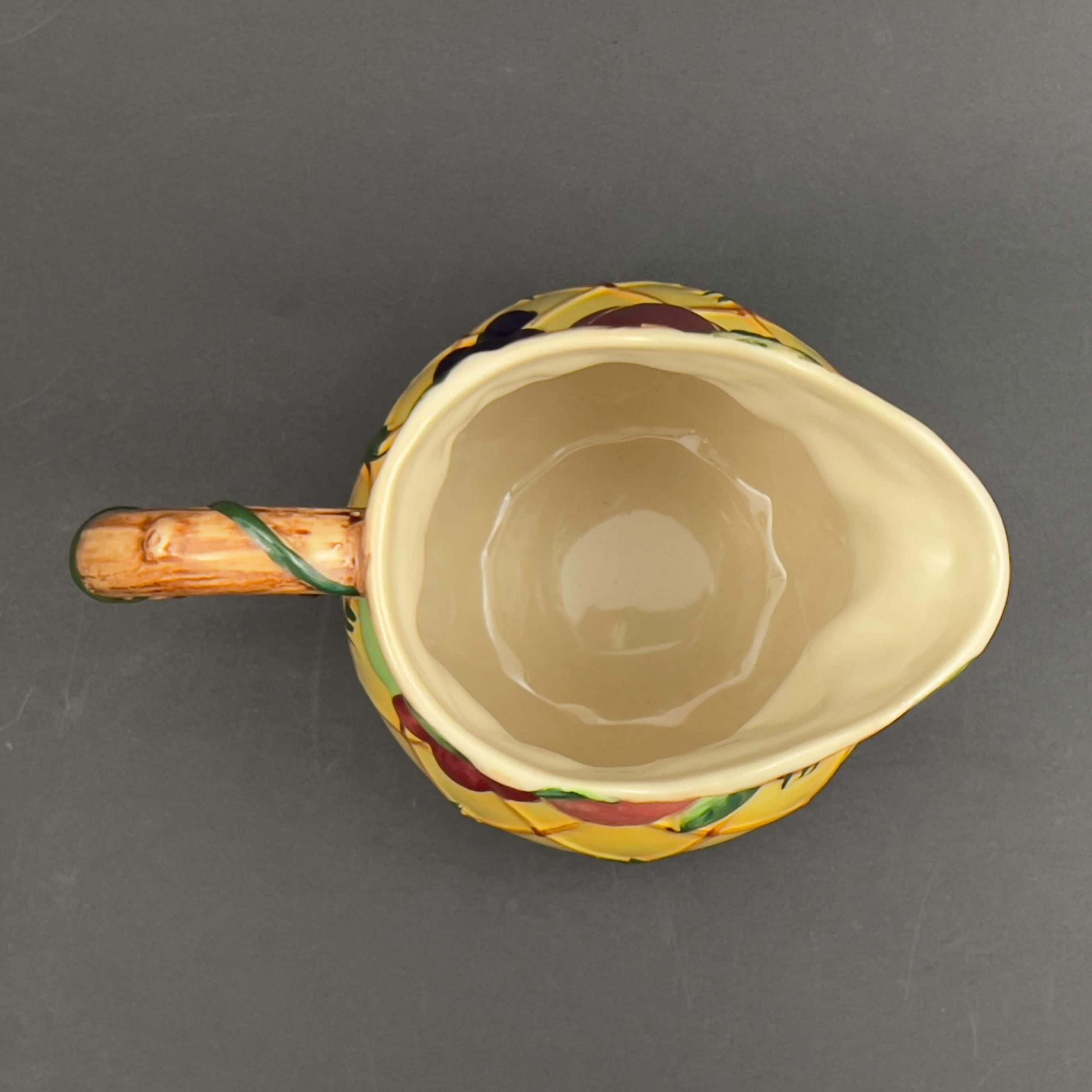 Vintage Majolica Fruit Pitcher: Hand-Painted Ceramic Sangria Server - Image 7