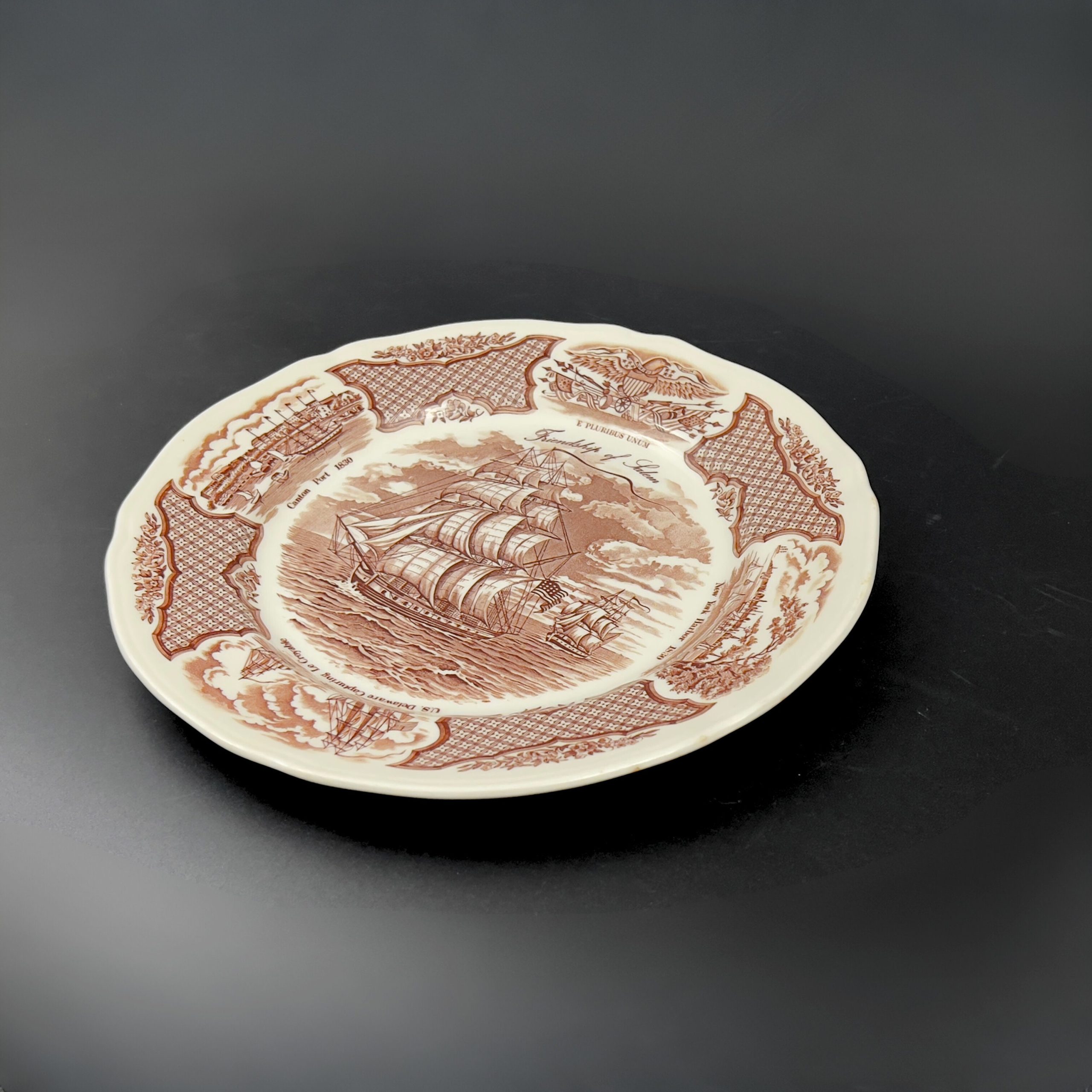 Vintage Alfred Meakin Ship Plate: "The Friendship of Salem" Nautical Decor - Image 4