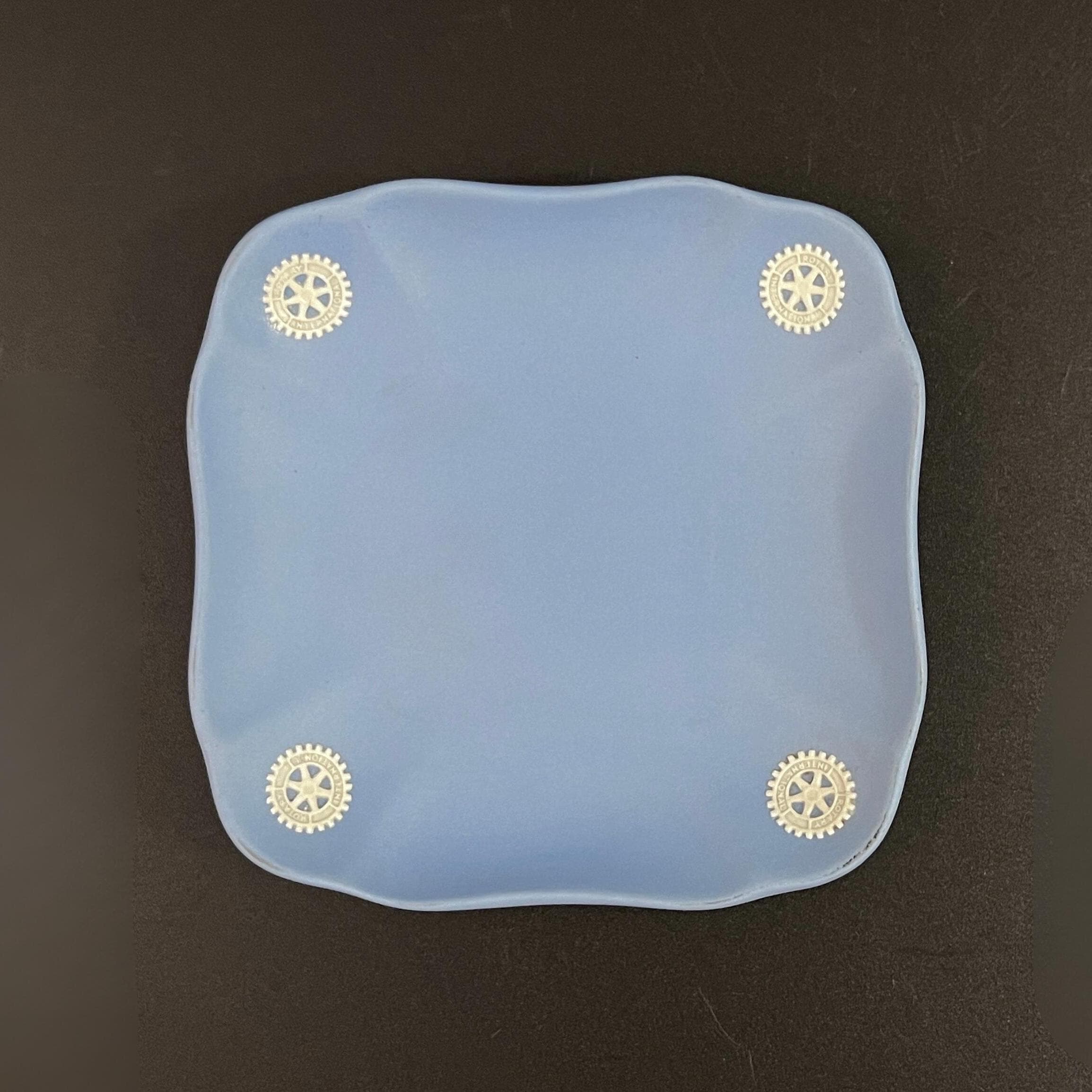 Vintage Wedgwood Blue Jasperware: Vase & Trinket Dishes, Made in England - Image 9