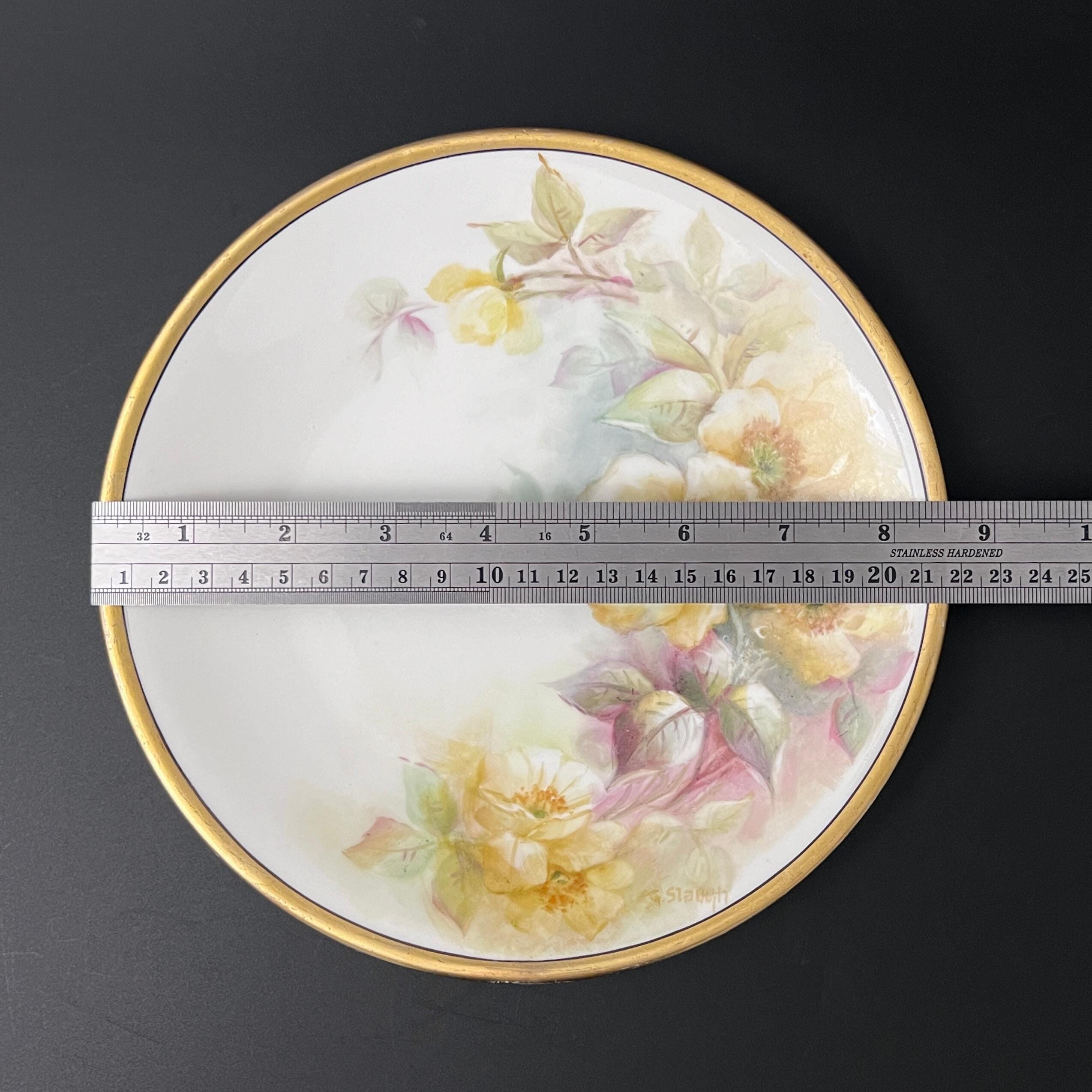 Antique Limoges Floral Plates Set: Tressemanes & Vogt, Art Nouveau - Image 10