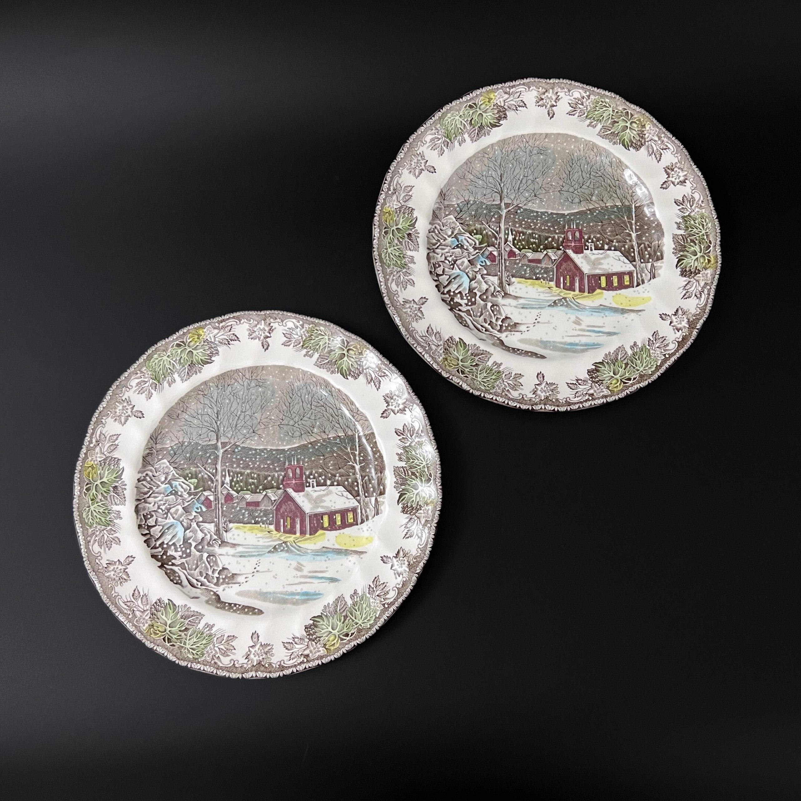 Johnson Brothers Friendly Village Dinner Plates (Set of 2): Vintage English Christmas Decor - Image 4