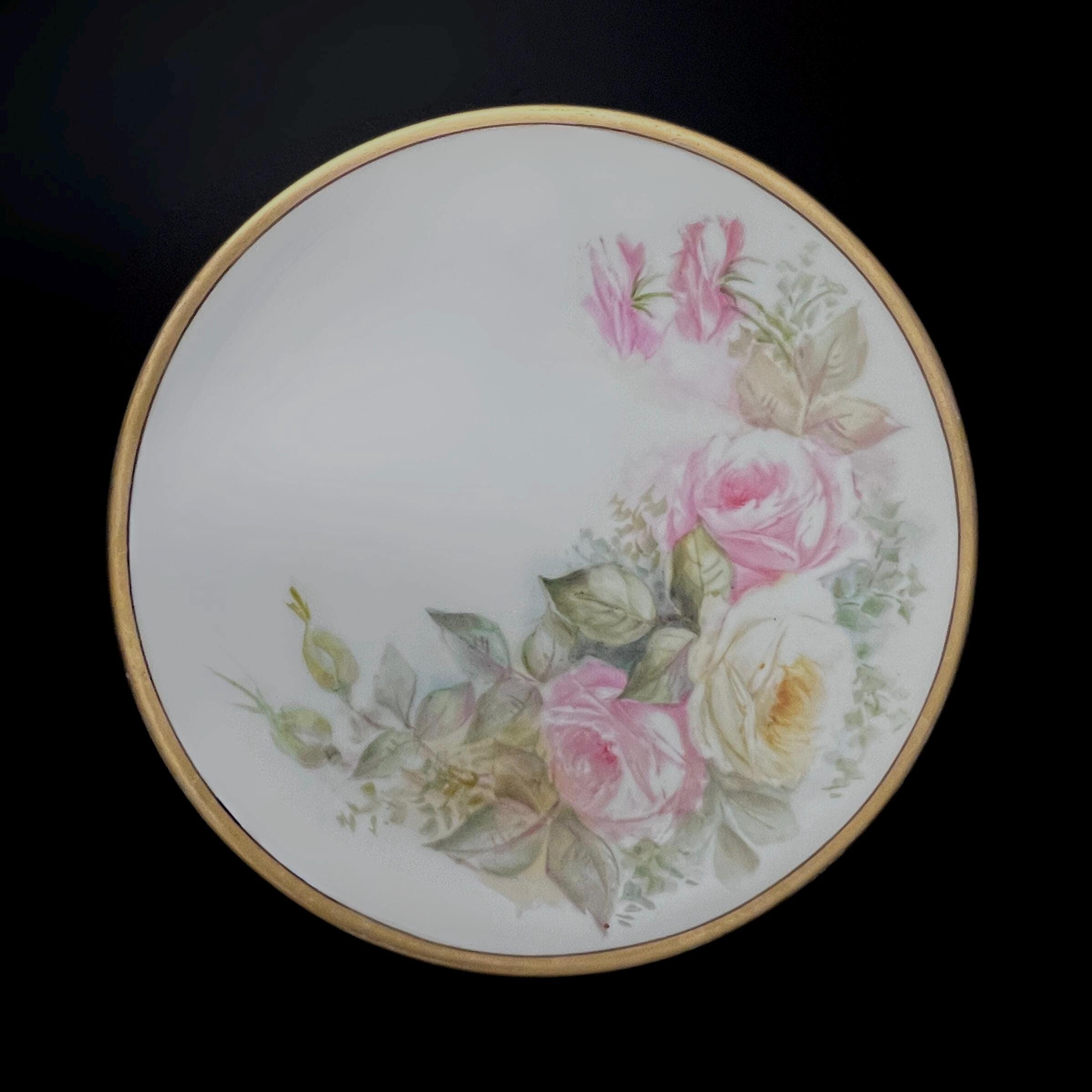 Antique Limoges Floral Plates Set: Tressemanes & Vogt, Art Nouveau - Image 6