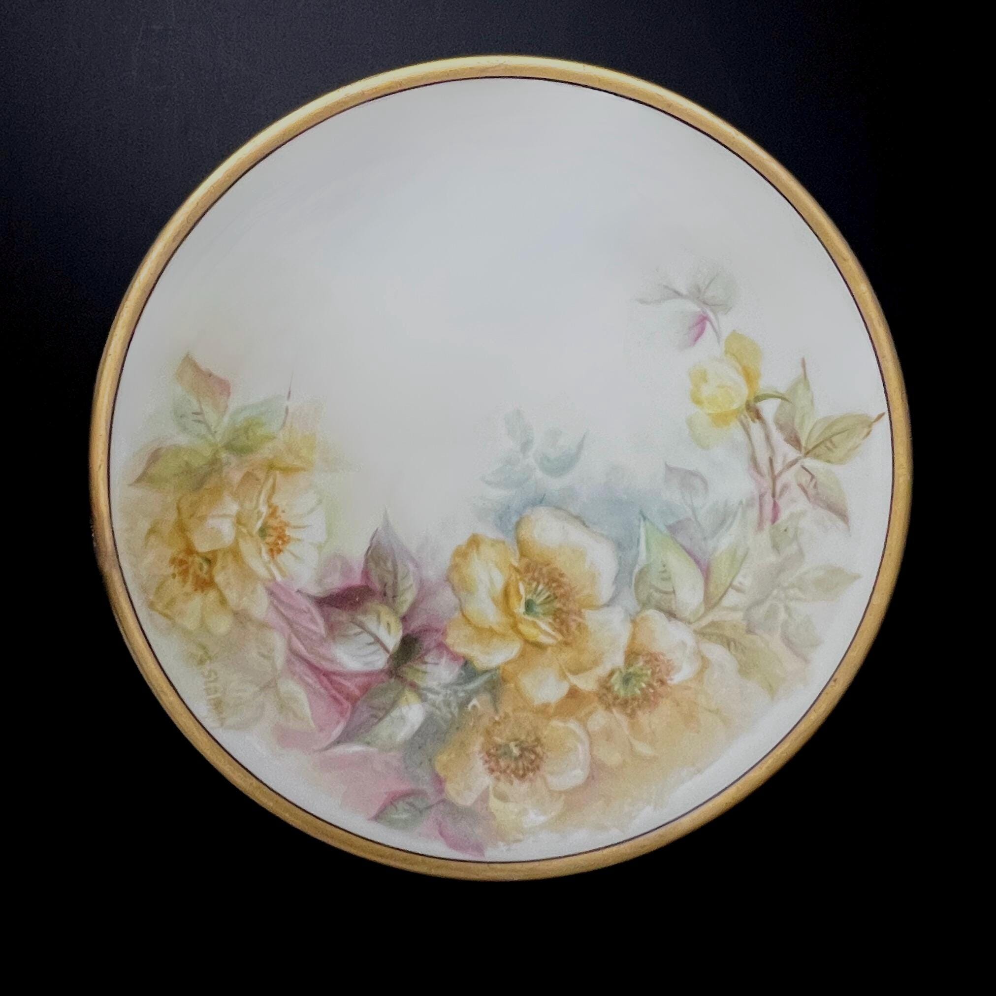 Antique Limoges Floral Plates Set: Tressemanes & Vogt, Art Nouveau - Image 8